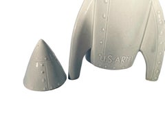 Midcentury "U.S. Army" Ceramic Rocket Decanter by Davar