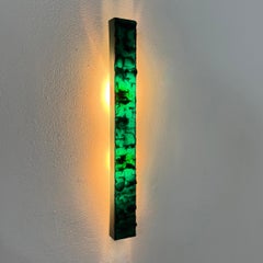 Grüne, skulpturale Wandleuchte im Mid-Century-Stil, entworfen von Uwe Mersch, 1970er Jahre