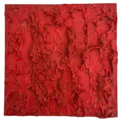 Rote, skulpturale Wandleuchte im Mid-Century-Stil, entworfen von Uwe Mersch Design, 1970er Jahre