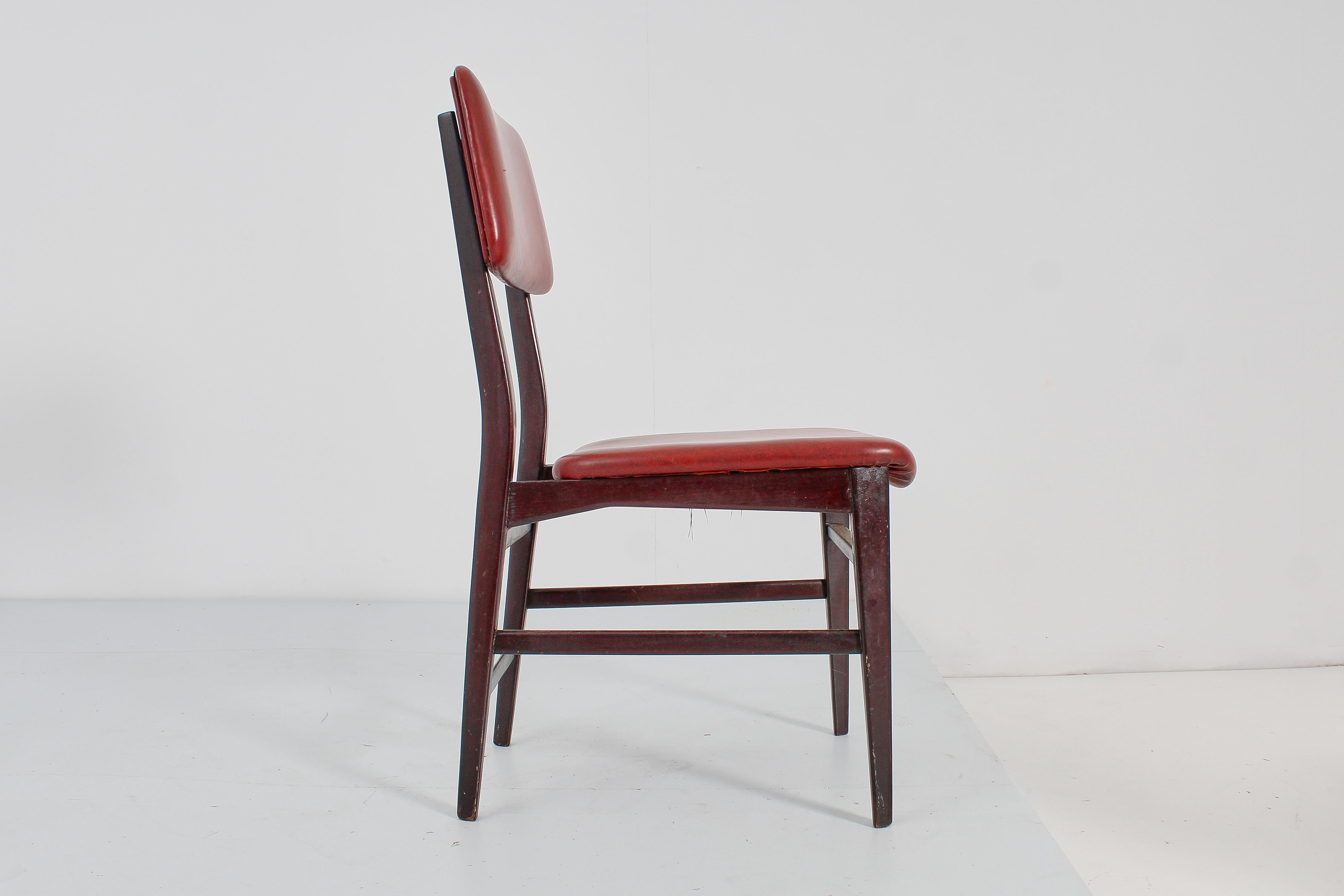 Ensemble de 4 chaises en bois du milieu du siècle de V. Dassi, E. Palutari, Italie, années 1960 en vente 3