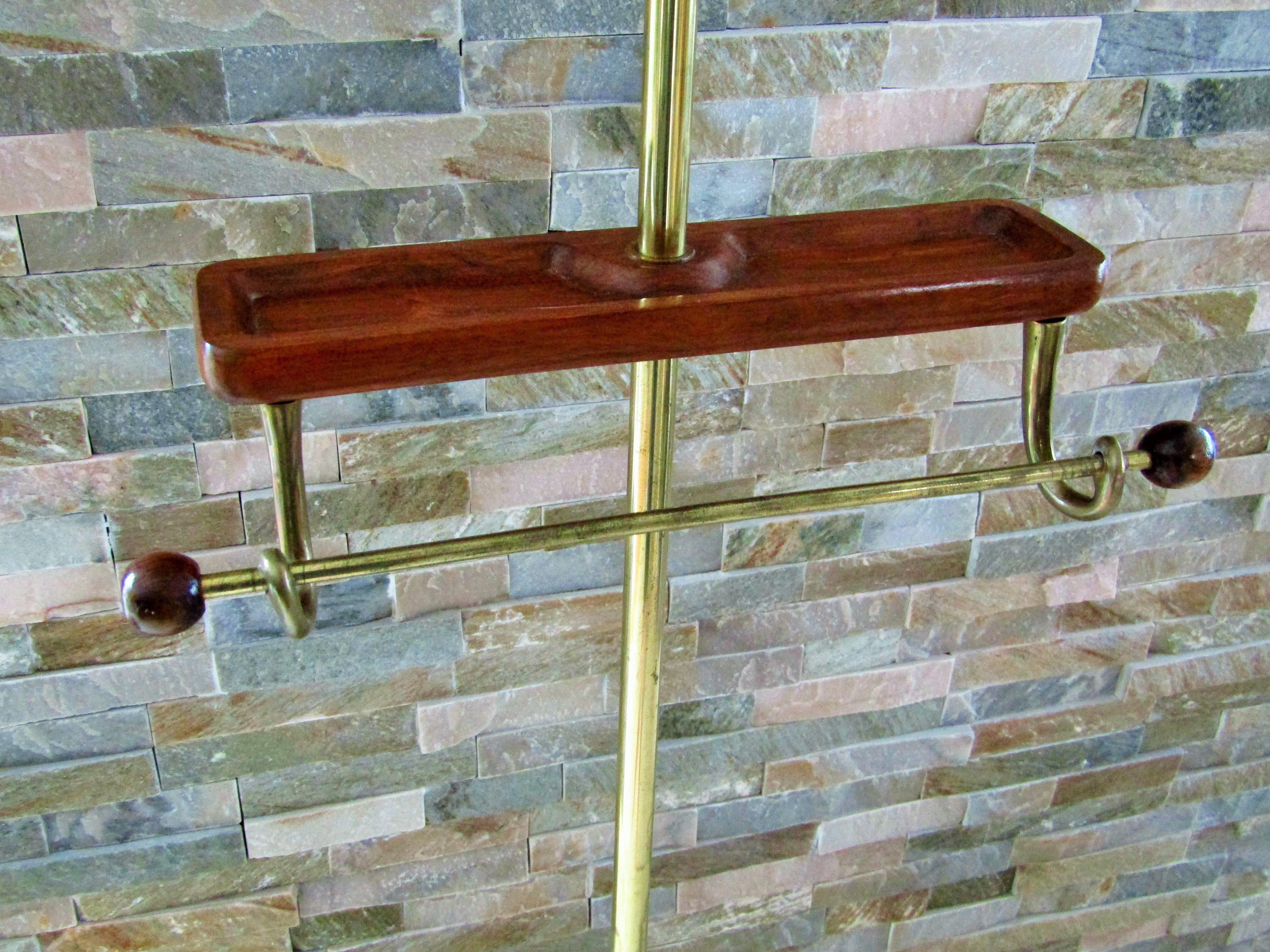 Midcentury Valet Bronze and Mahogany 1