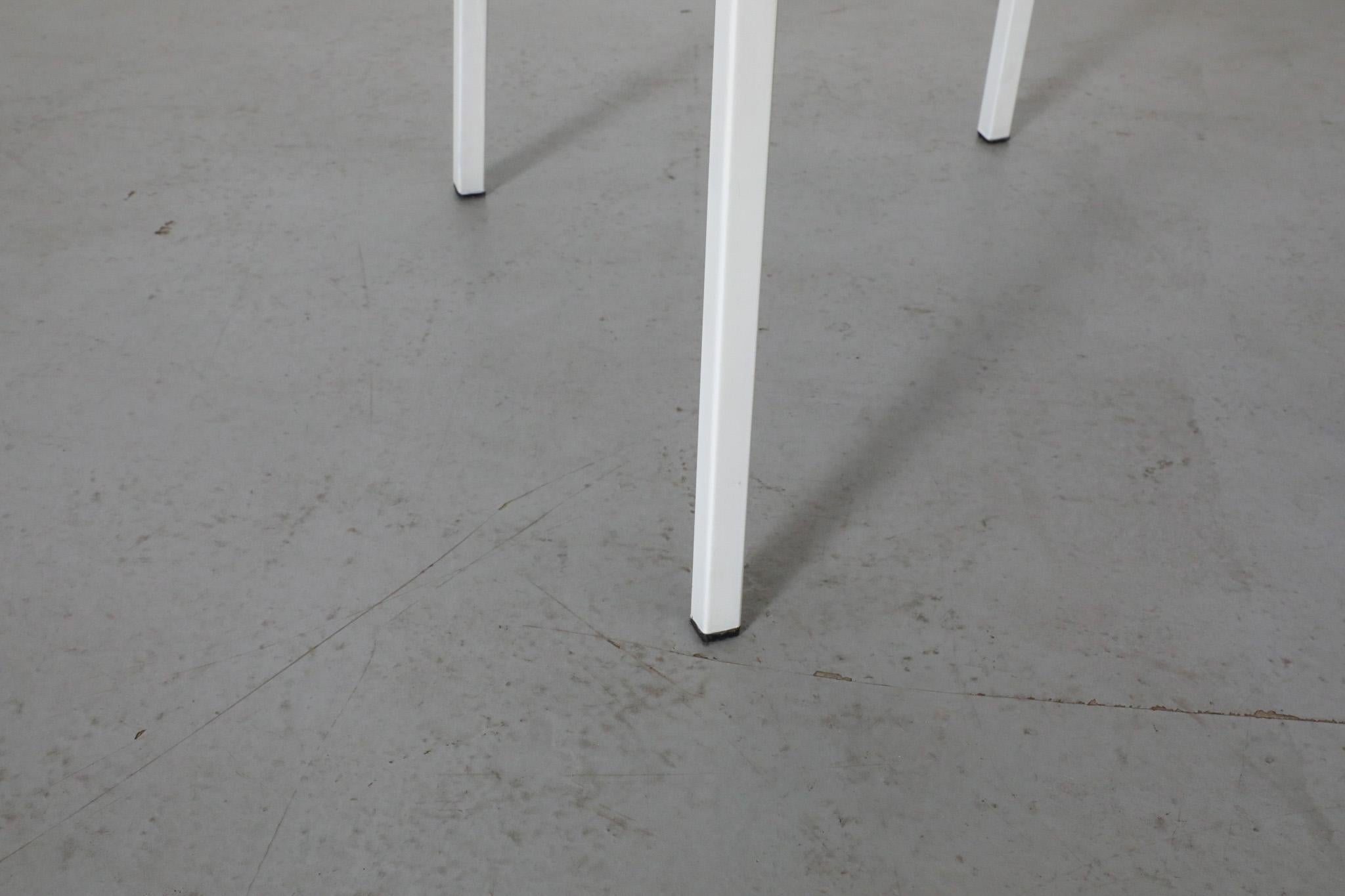 Mid-Century Valet or Butlers Chair in White Painted Wood with Gray Velvet Seat For Sale 13