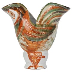 Vintage Midcentury Vallauris French Stylised Owl Shaped Ceramic Jug
