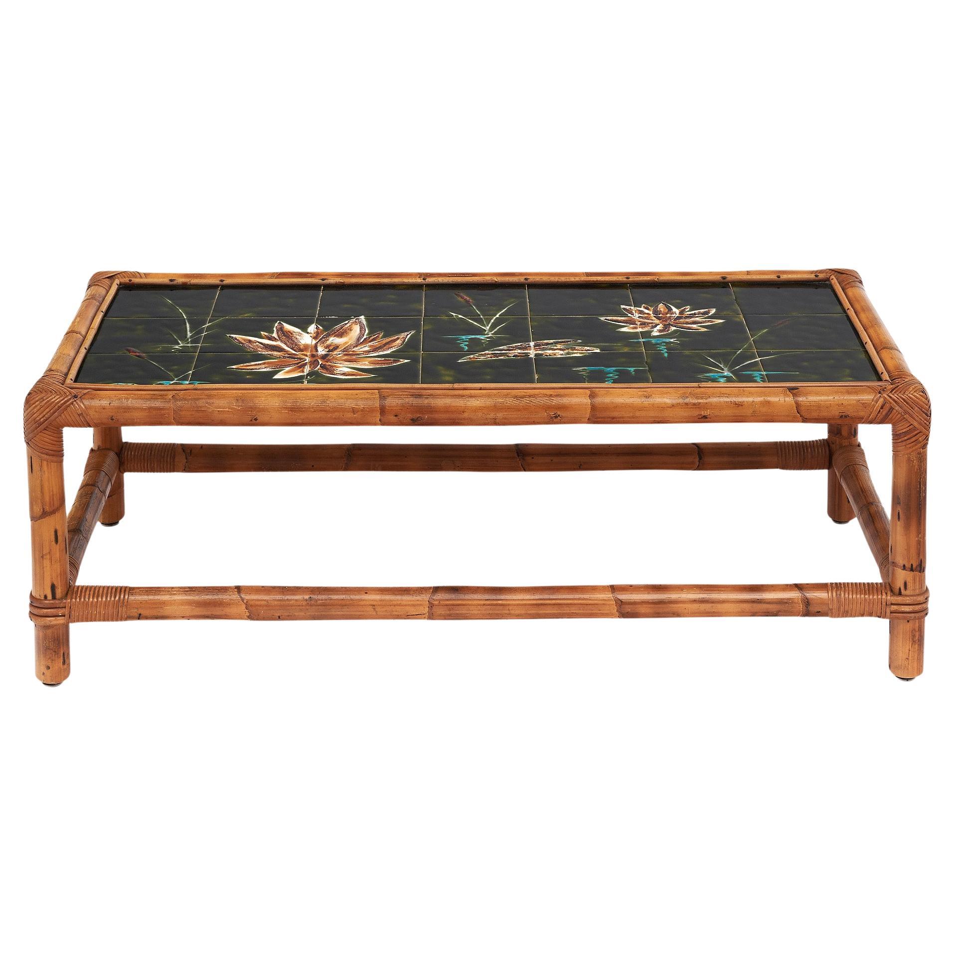 Mid-Century Vallauris Tiled Coffee Table For Sale