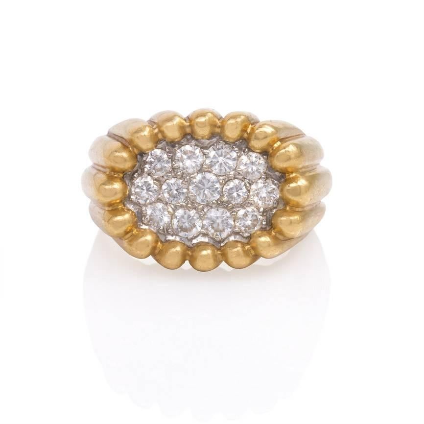A gold and diamond 