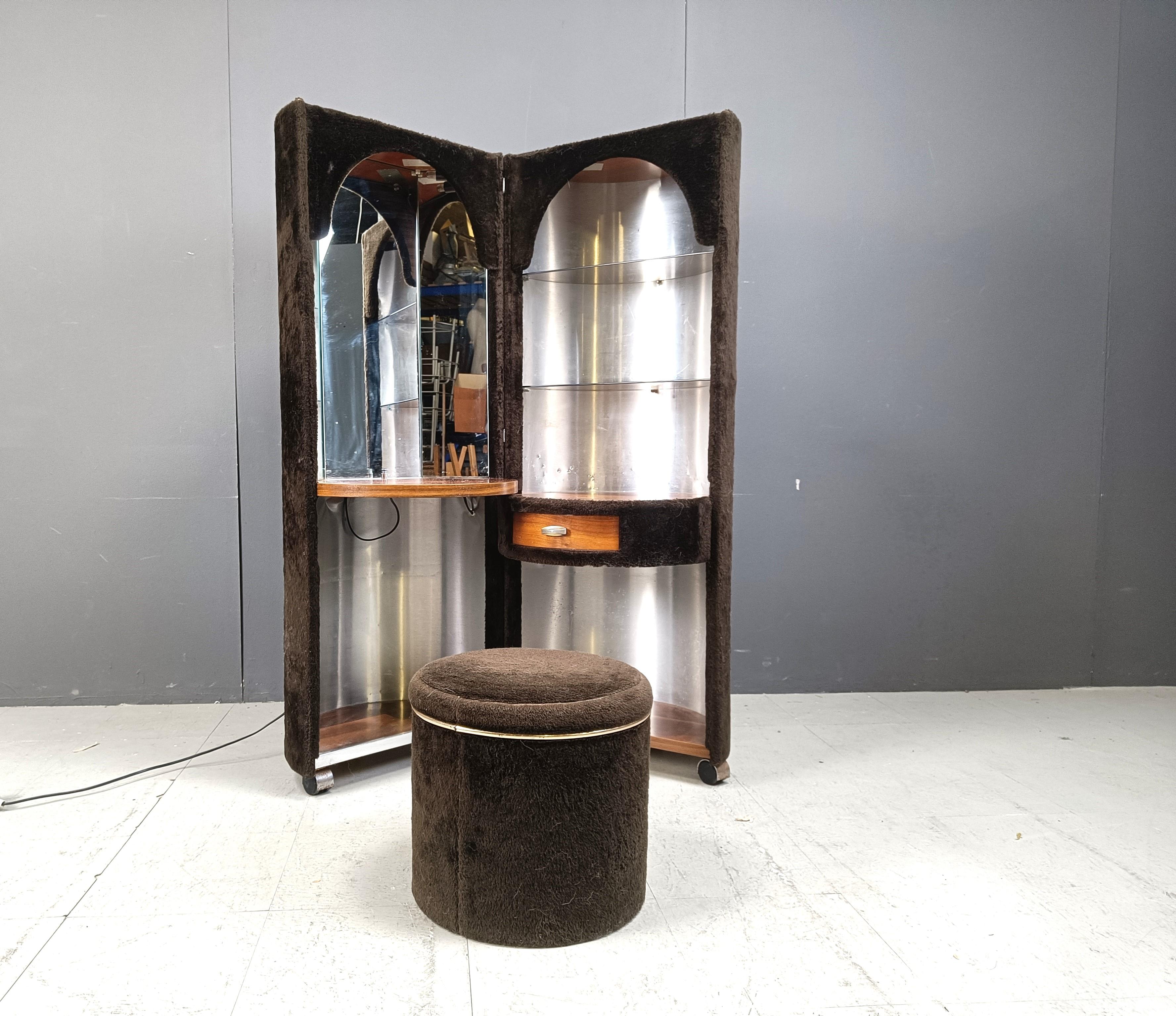 Italian Mid century vanity cabinet by Luigi Massoni for Poltrona Frau, 1970s