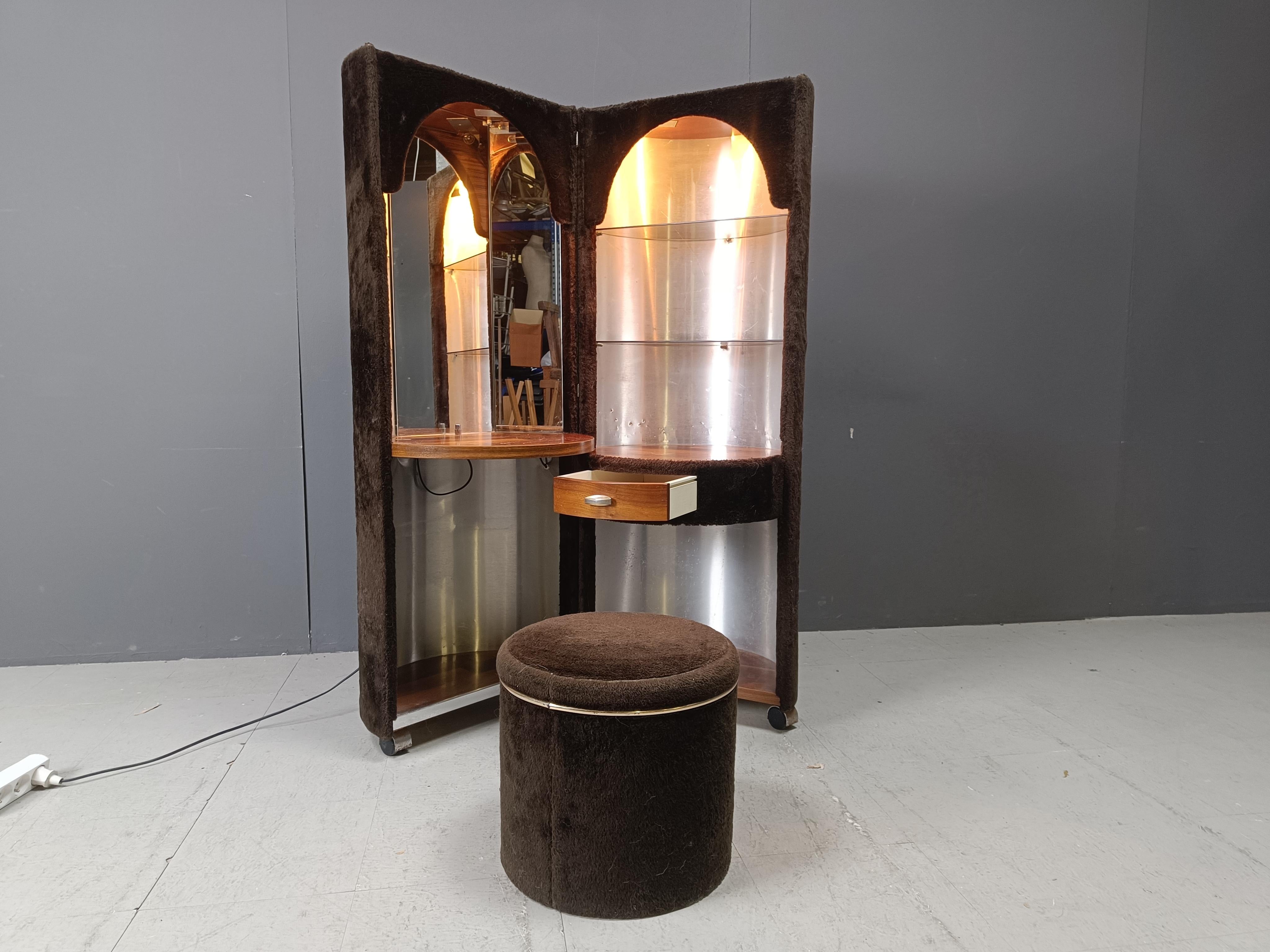 Late 20th Century Mid century vanity cabinet by Luigi Massoni for Poltrona Frau, 1970s