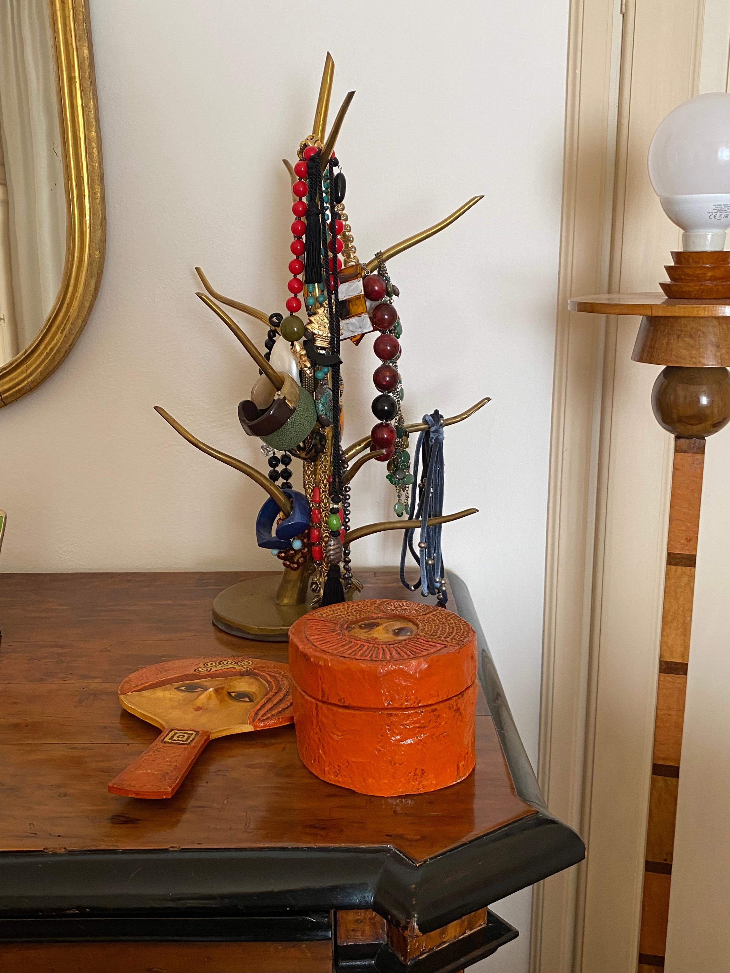 Miroir de courtoisie et boîte à bijoux du milieu du siècle, Paul Larsen, Danemark 1956 en vente 5