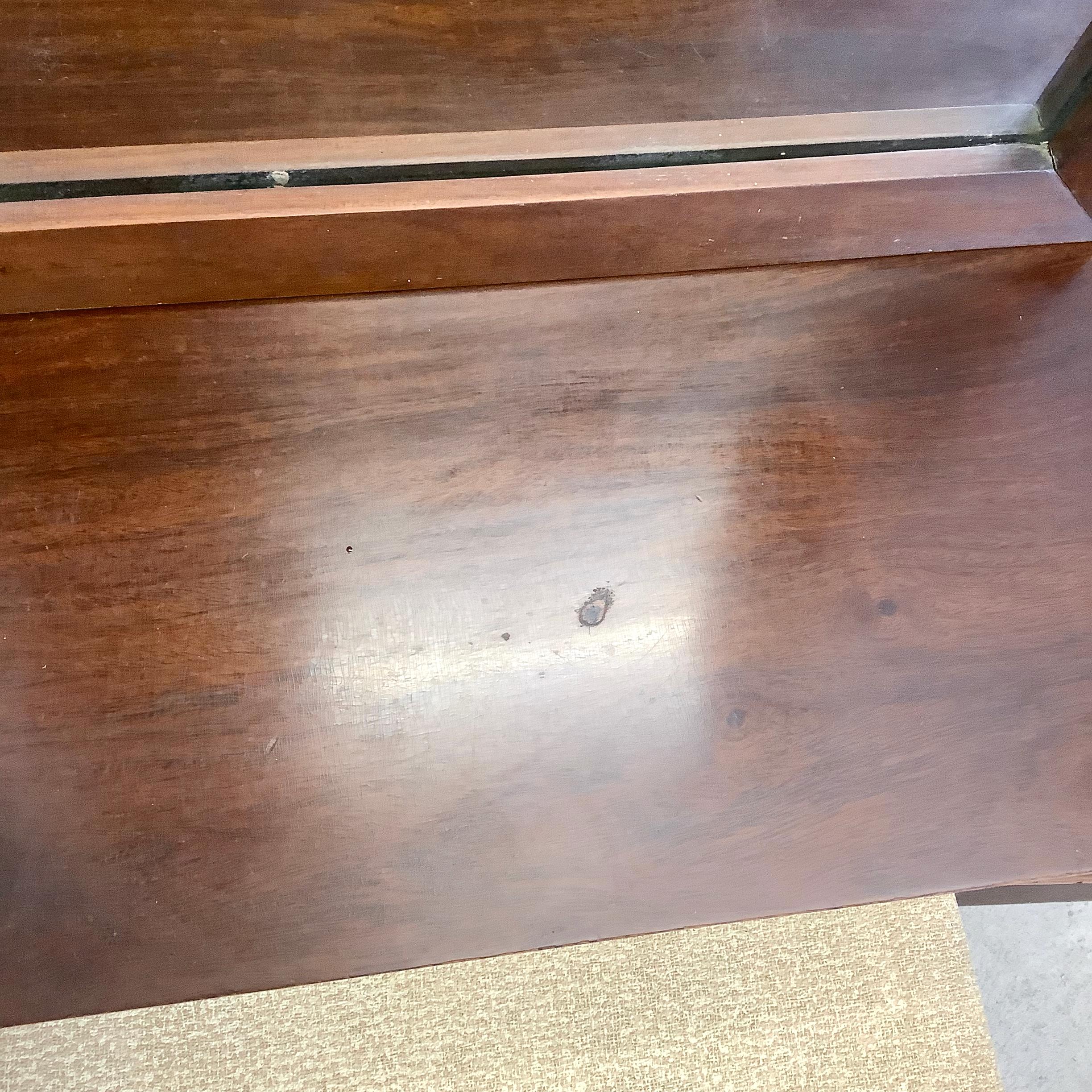 Mid-Century Vanity Table With Dressing Mirror & Stool 4