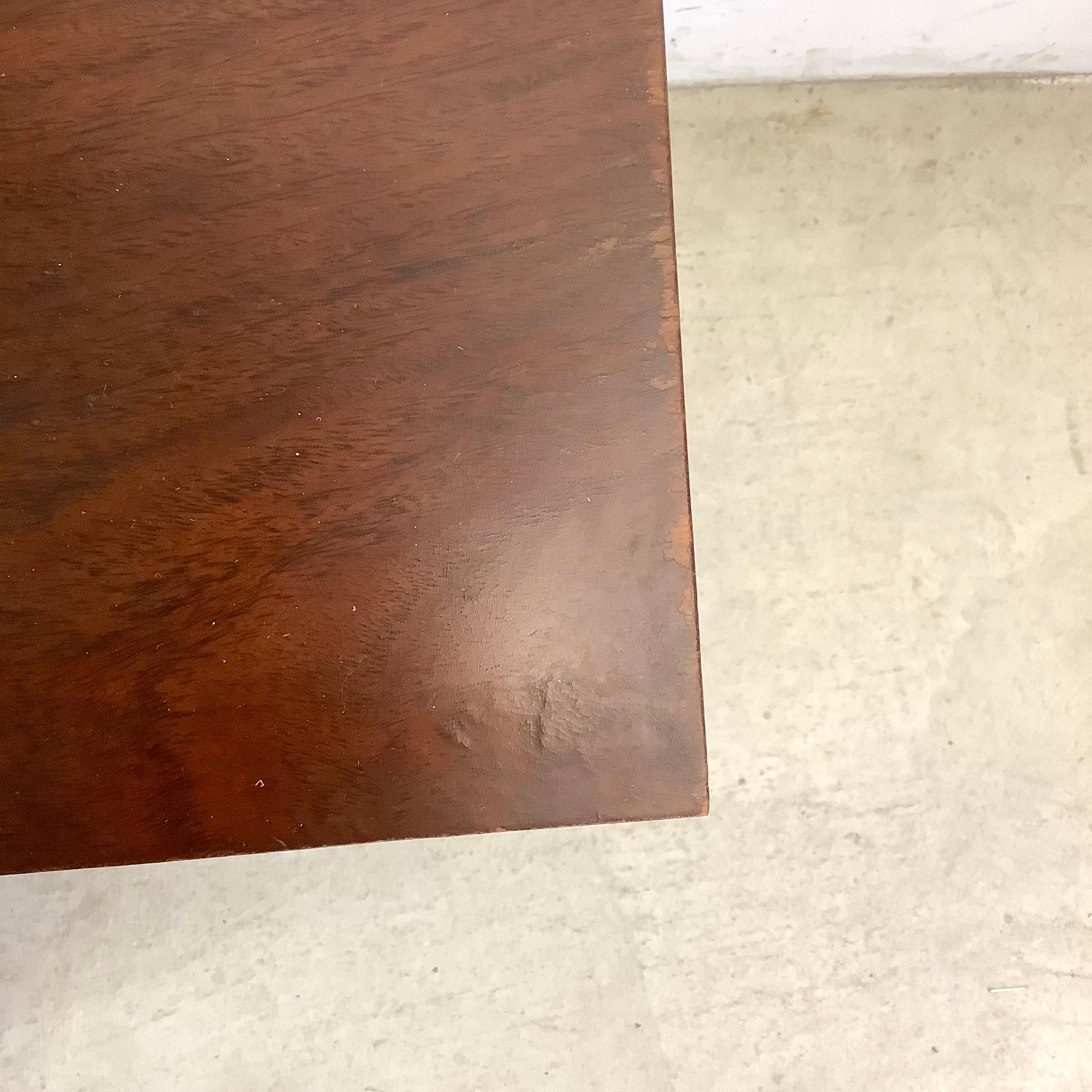 Mid-Century Vanity Table With Dressing Mirror & Stool 10