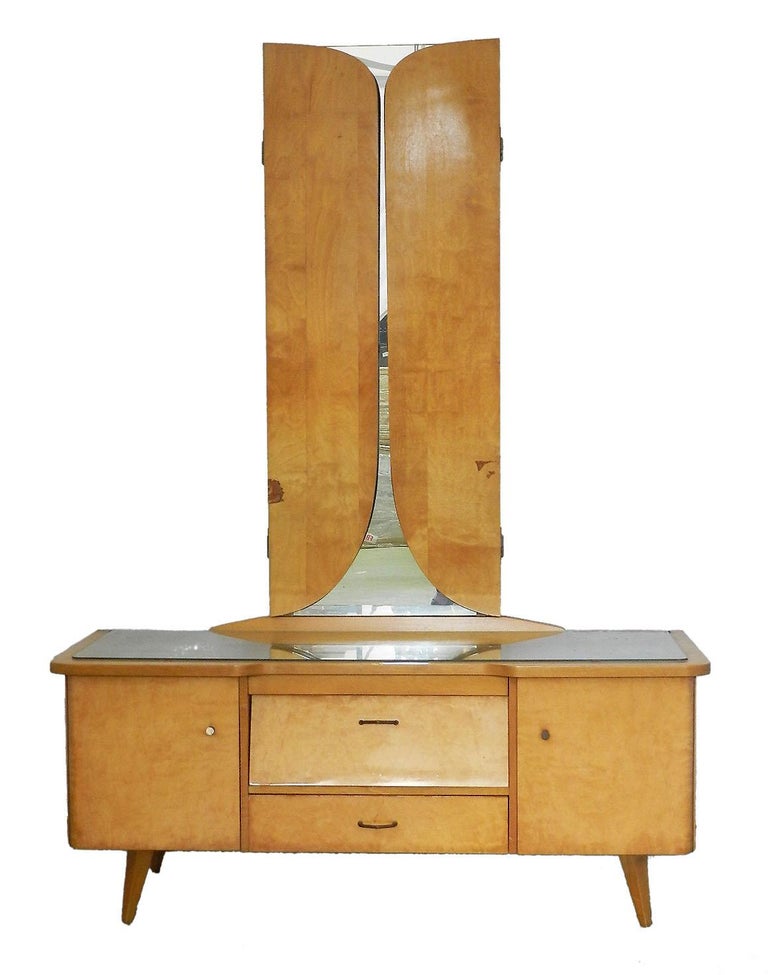 Mid-Century Modern Midcentury Vanity Unit Dressing Table with or without Mirror German, circa 1970