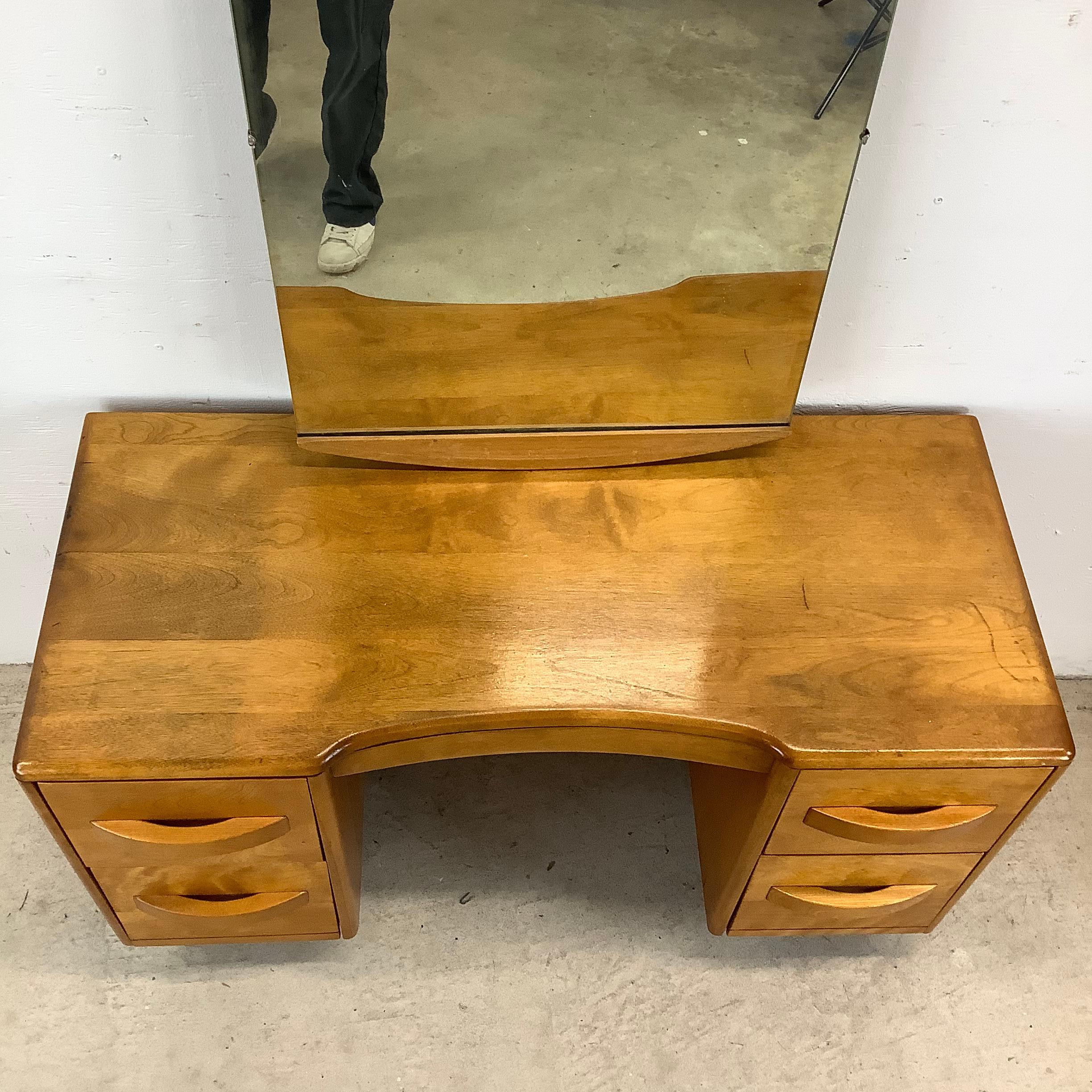 Miroir Coiffeuse du milieu du siècle avec miroir de Heywood-Wakefield en vente