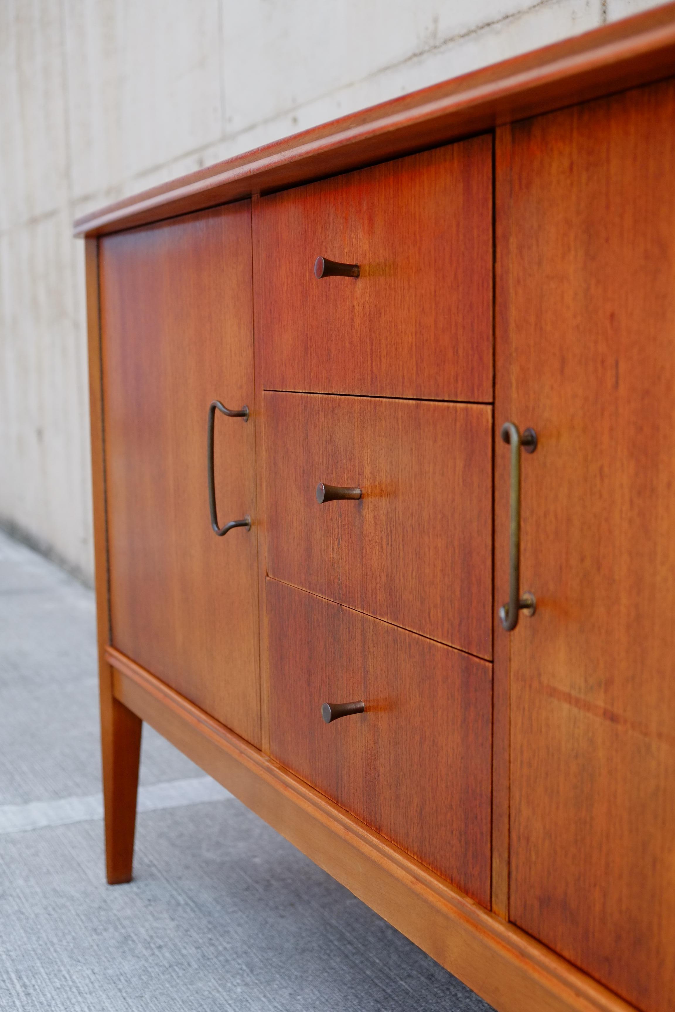 English MId Century Vanson Sideboard Credenza England c1960 For Sale
