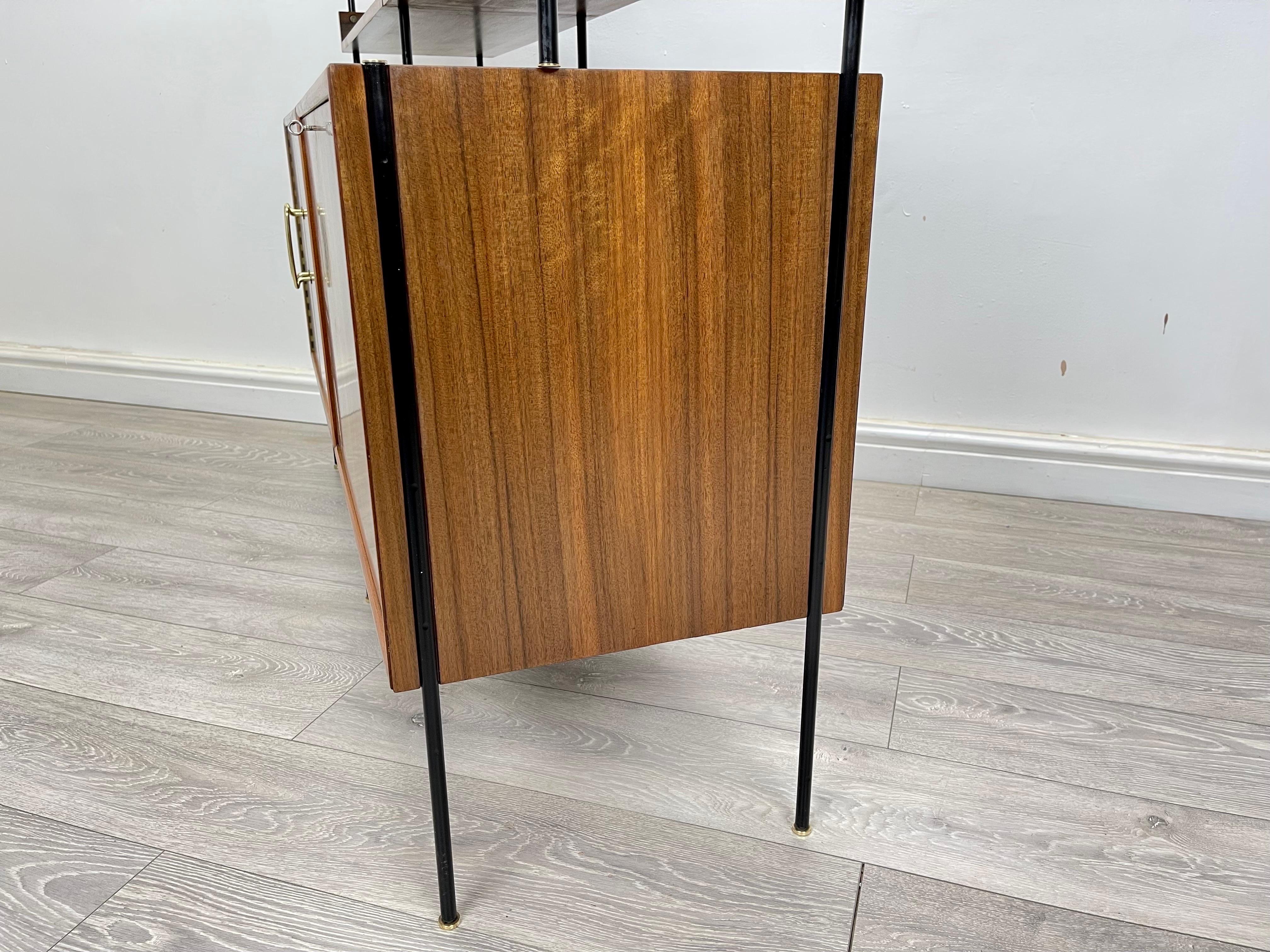 Mid-Century, Vanson Walnut Shelving Unit  For Sale 7