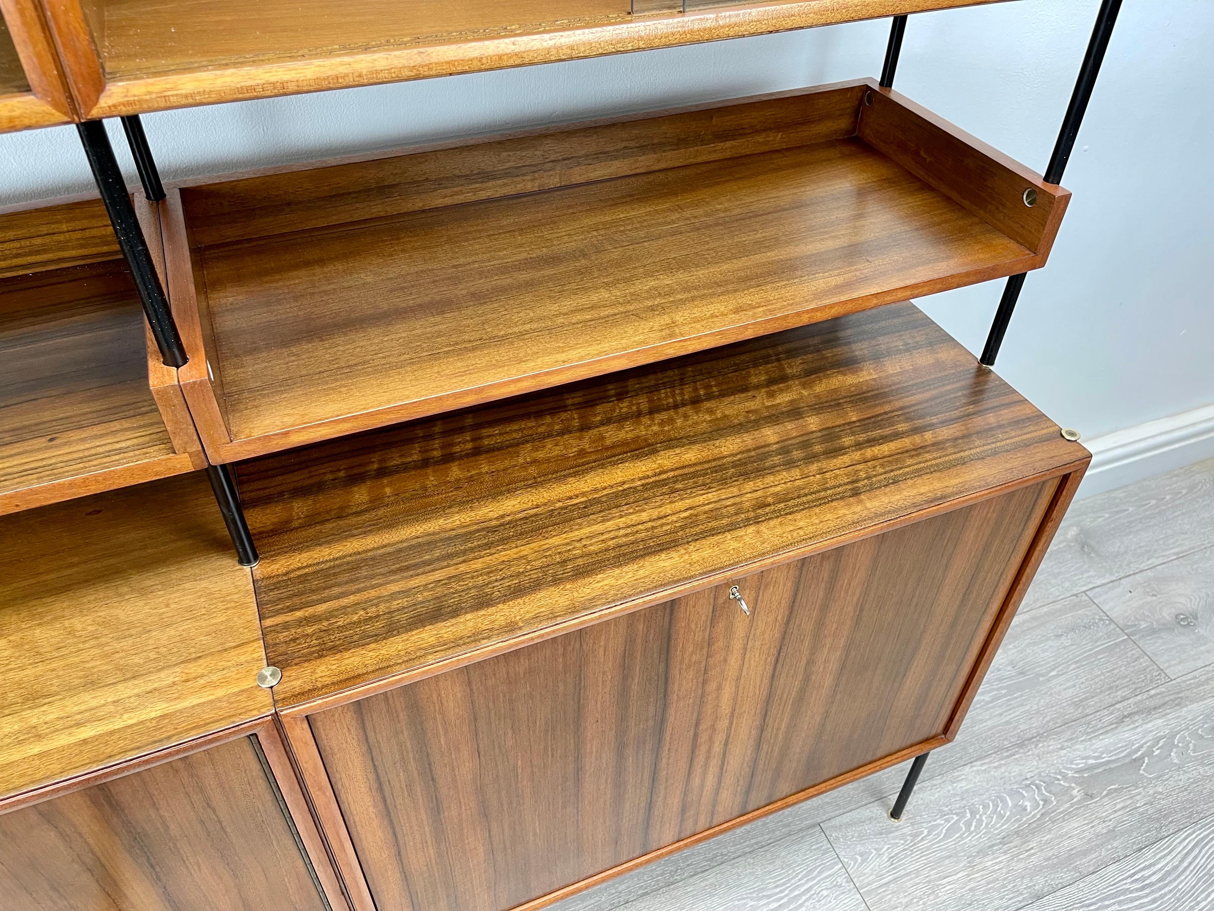 Mid-Century, Vanson Walnut Shelving Unit  For Sale 2