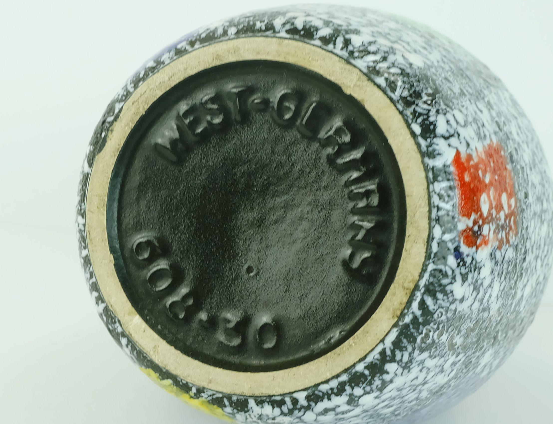 VASO di metà secolo con decoro Bay Keramik 'Teheran' Bodo Mans modello 608-30 inizio anni '60 in vendita 3