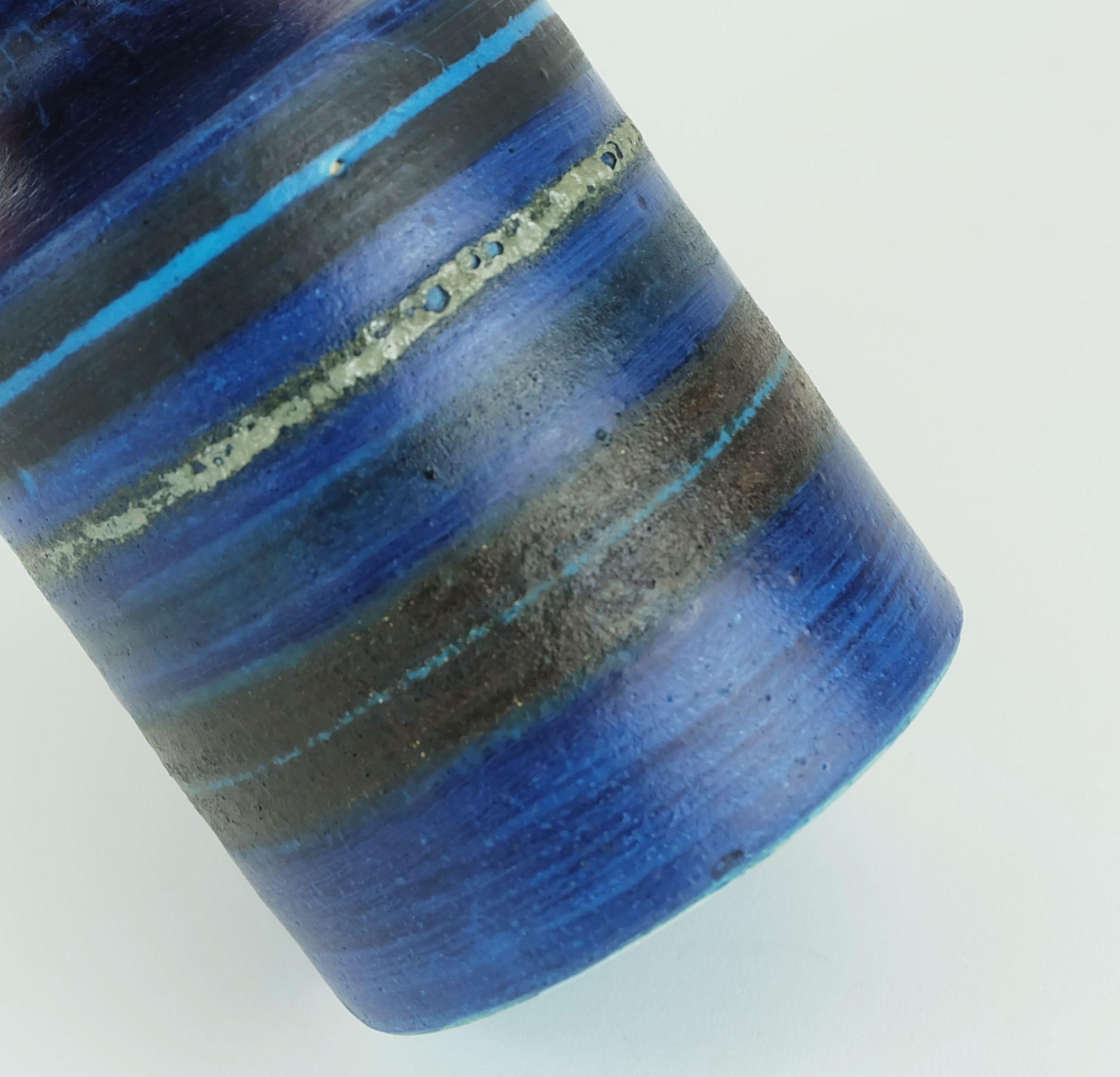 VASO di metà secolo Bruno Gambone - Studio Pottery - decoro a righe In condizioni buone in vendita a Mannheim, DE