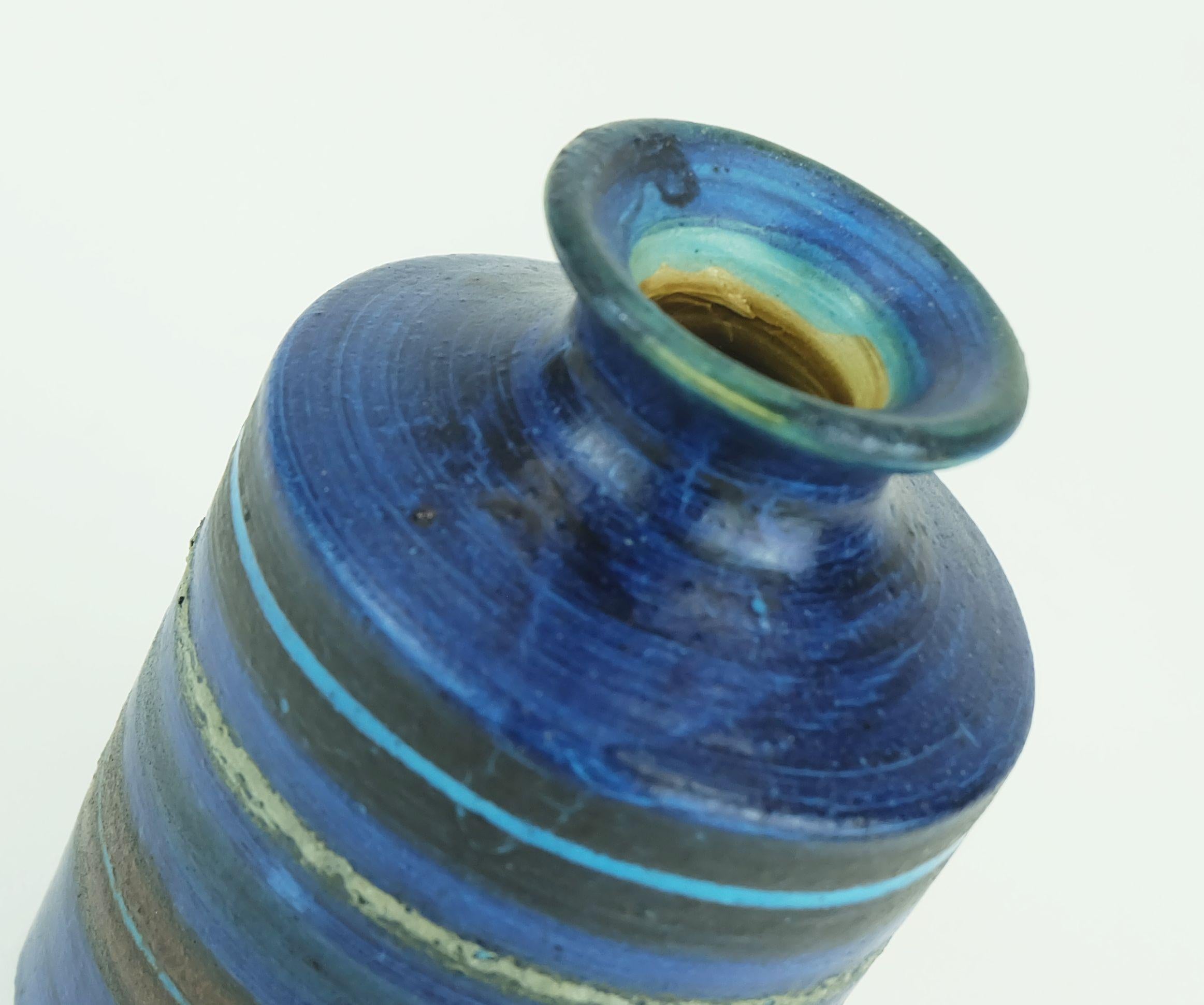 Fine XX secolo VASO di metà secolo Bruno Gambone - Studio Pottery - decoro a righe in vendita