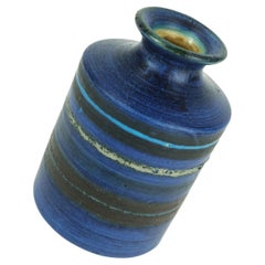 mid century VASE bruno gambone italian studio pottery stripe decor