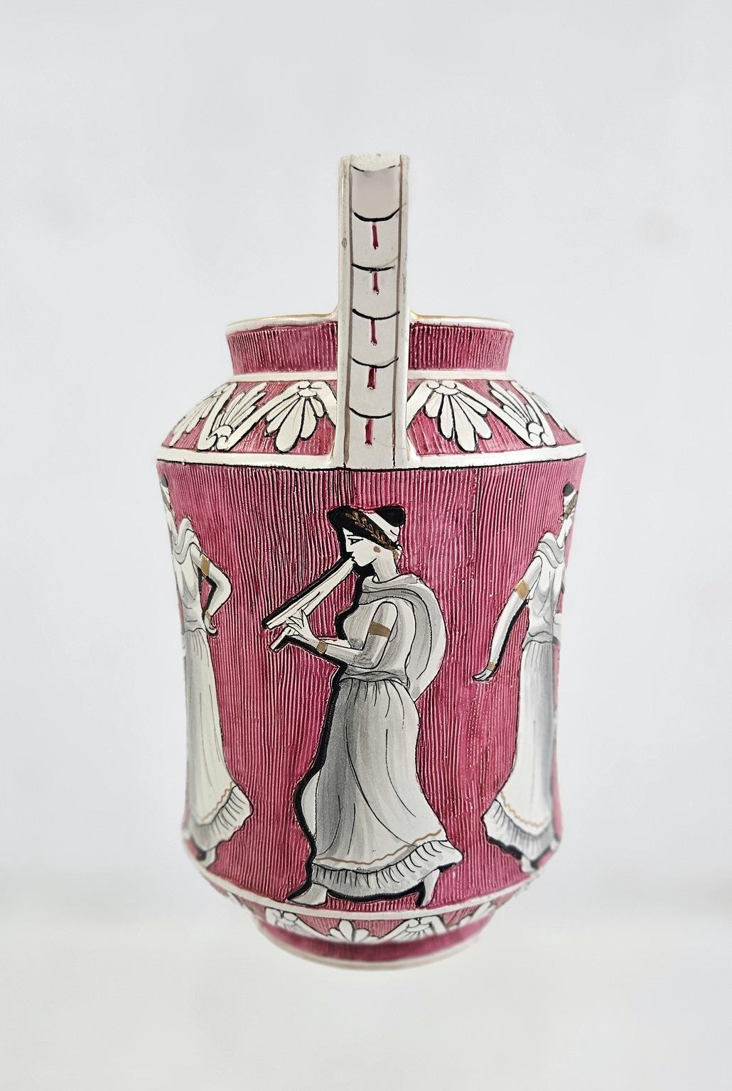 Mid-Century moderno Vaso di metà secolo di Deruta Italia in vendita