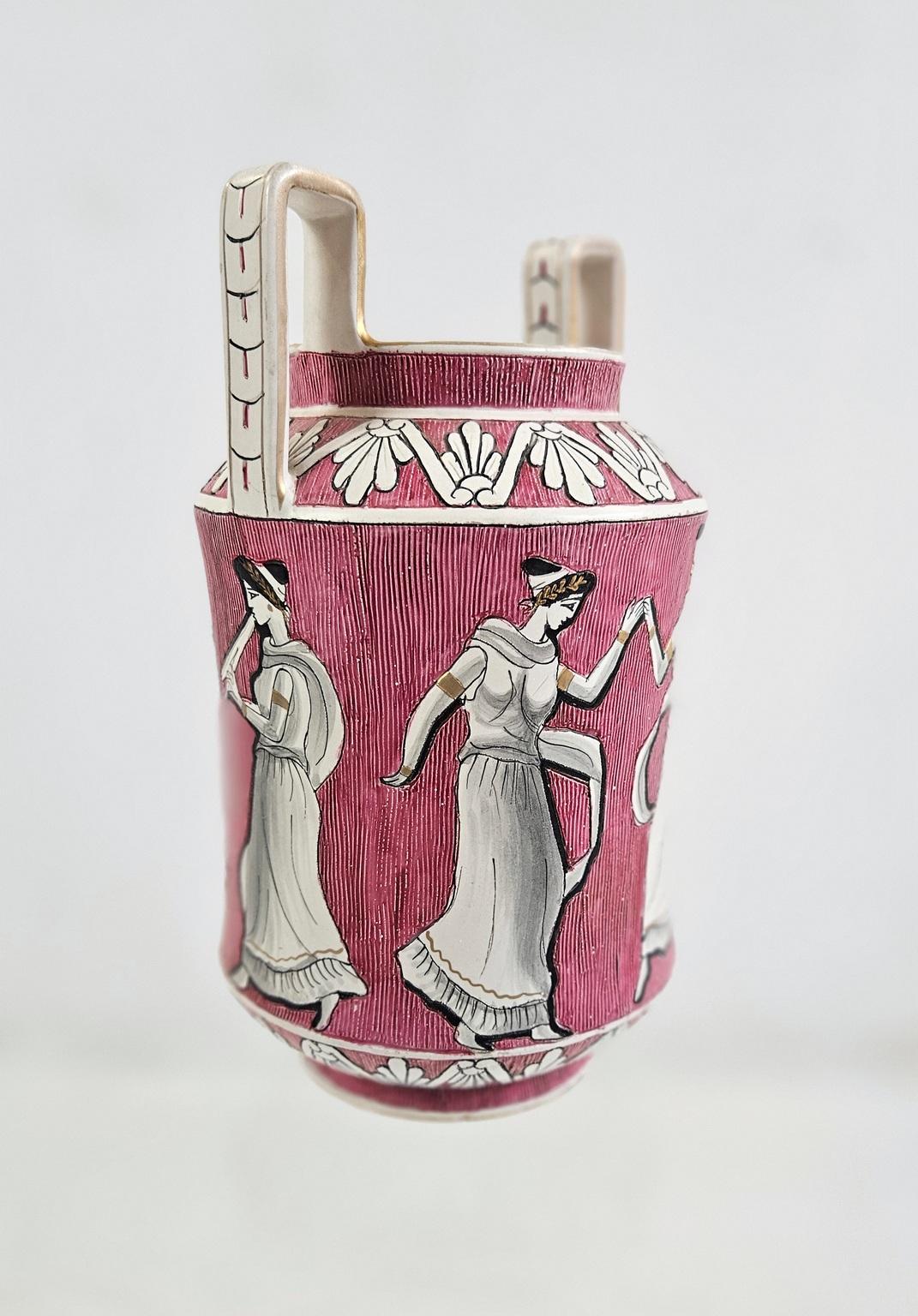 Italiano Vaso di metà secolo di Deruta Italia in vendita