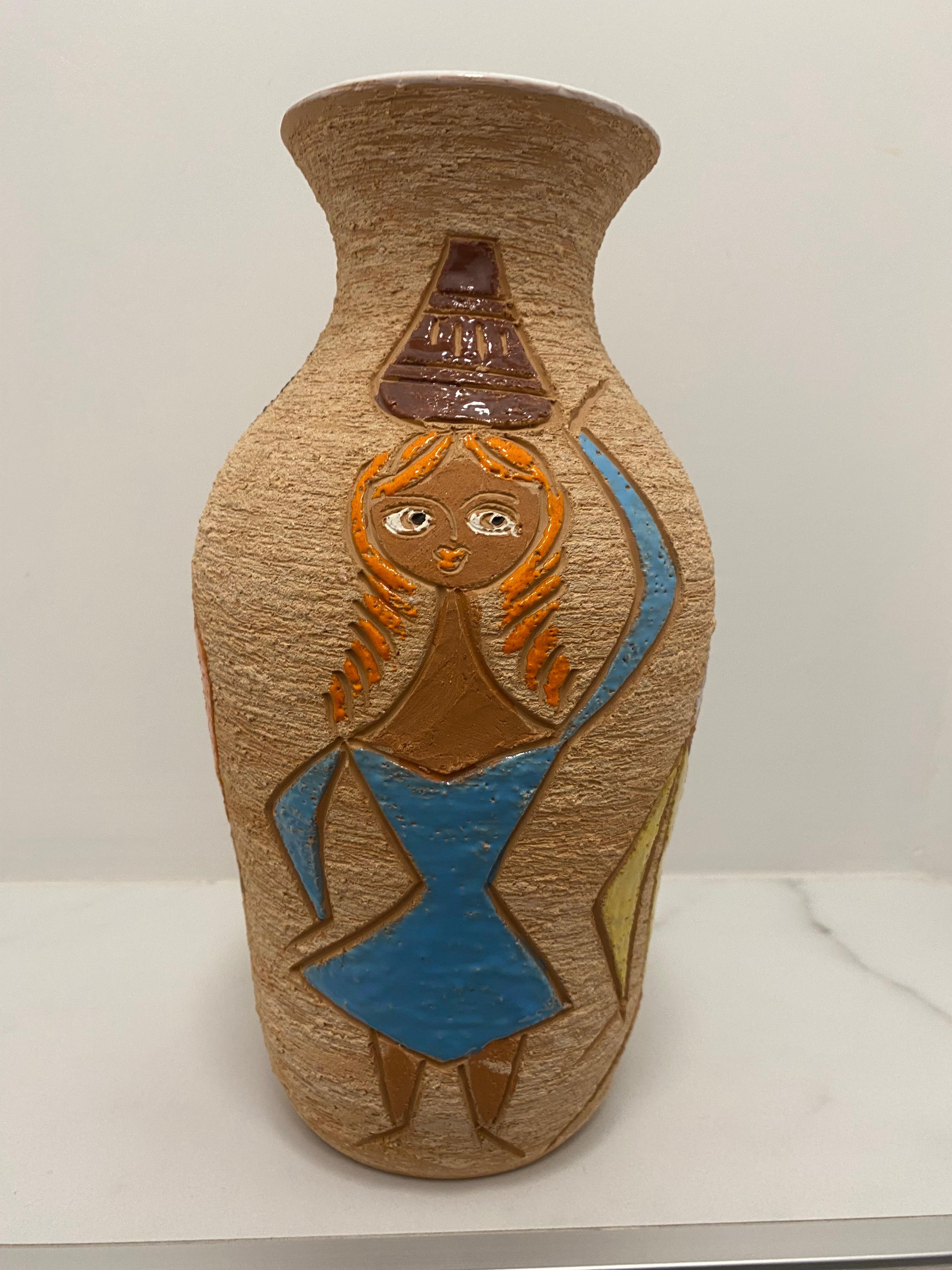 Mid-Century Modern Mid-Century Vase by Fratelli Fanciullacci Italy For Sale