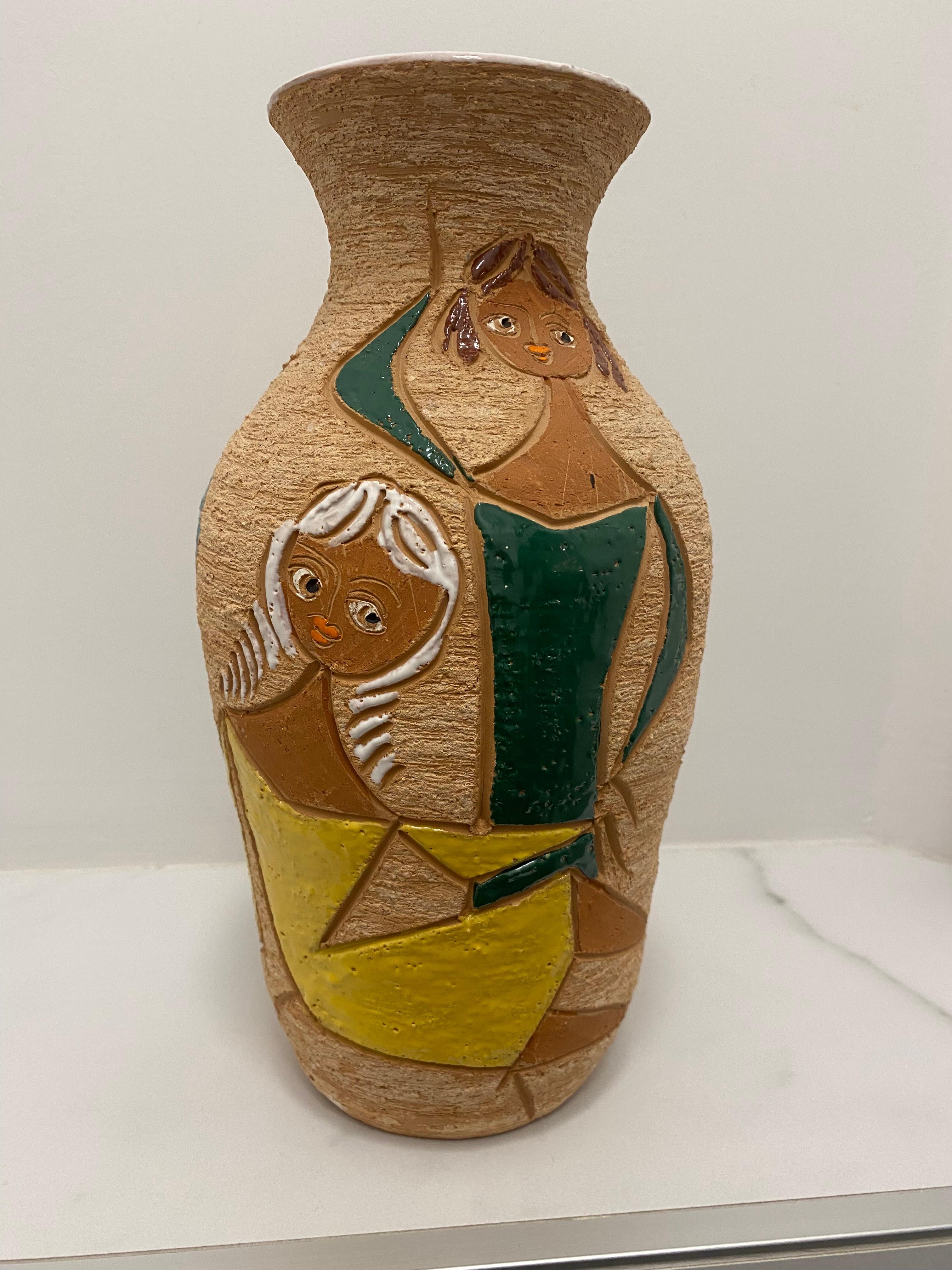 Italian Mid-Century Vase by Fratelli Fanciullacci Italy For Sale
