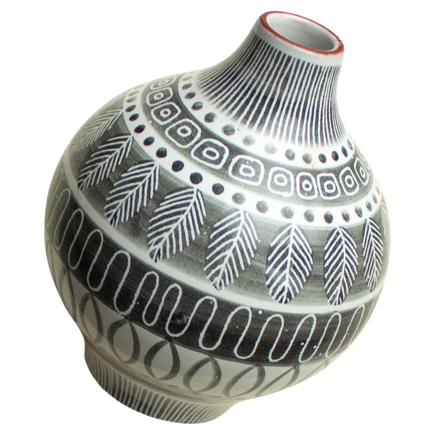 Vase aus der Mitte des Jahrhunderts von Ingrid Atterberg Upsala-Ekeby, Schweden, 1950er Jahre im Angebot