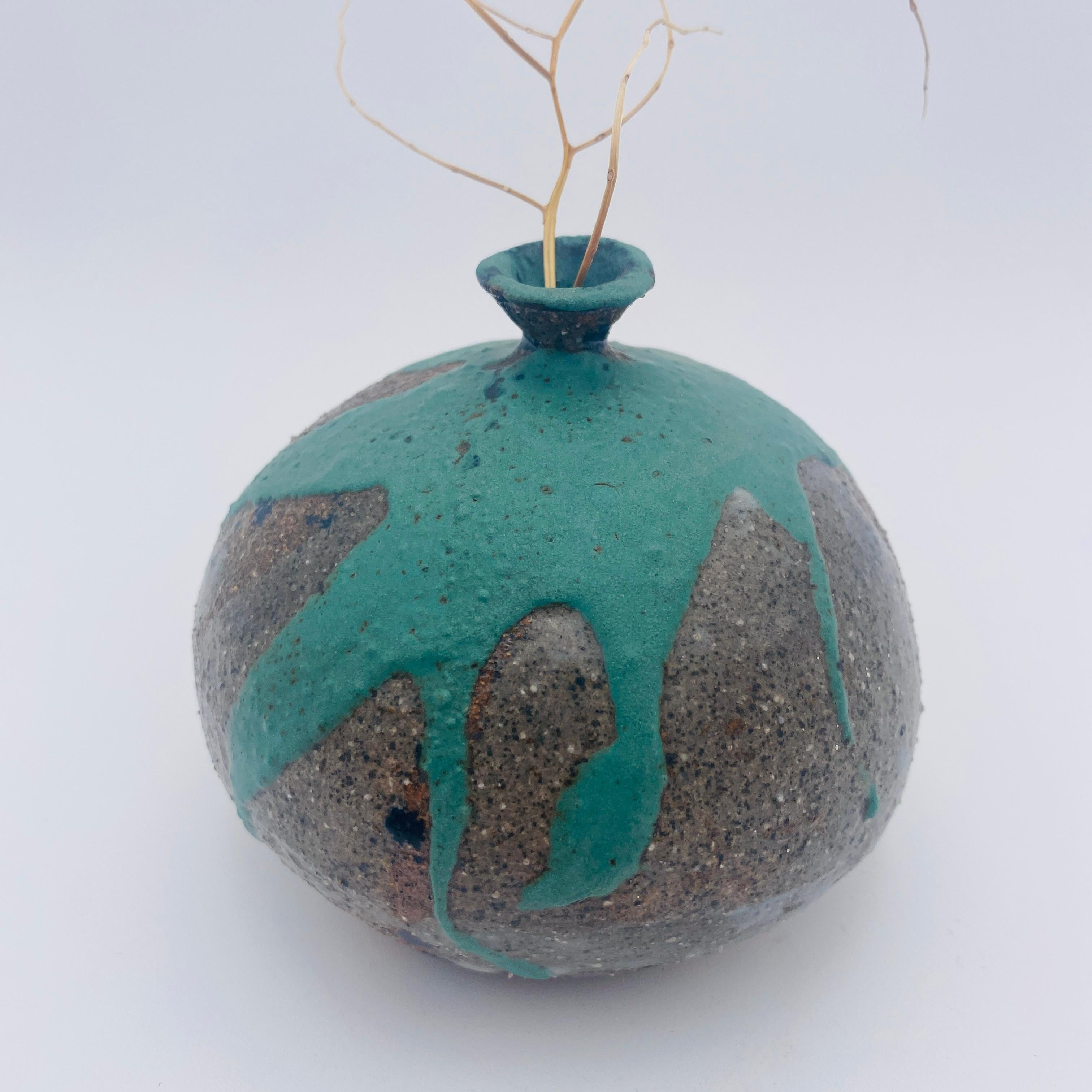 Mid Century Vase California Studio Pottery Weed Pot Signed Molen For Sale 5