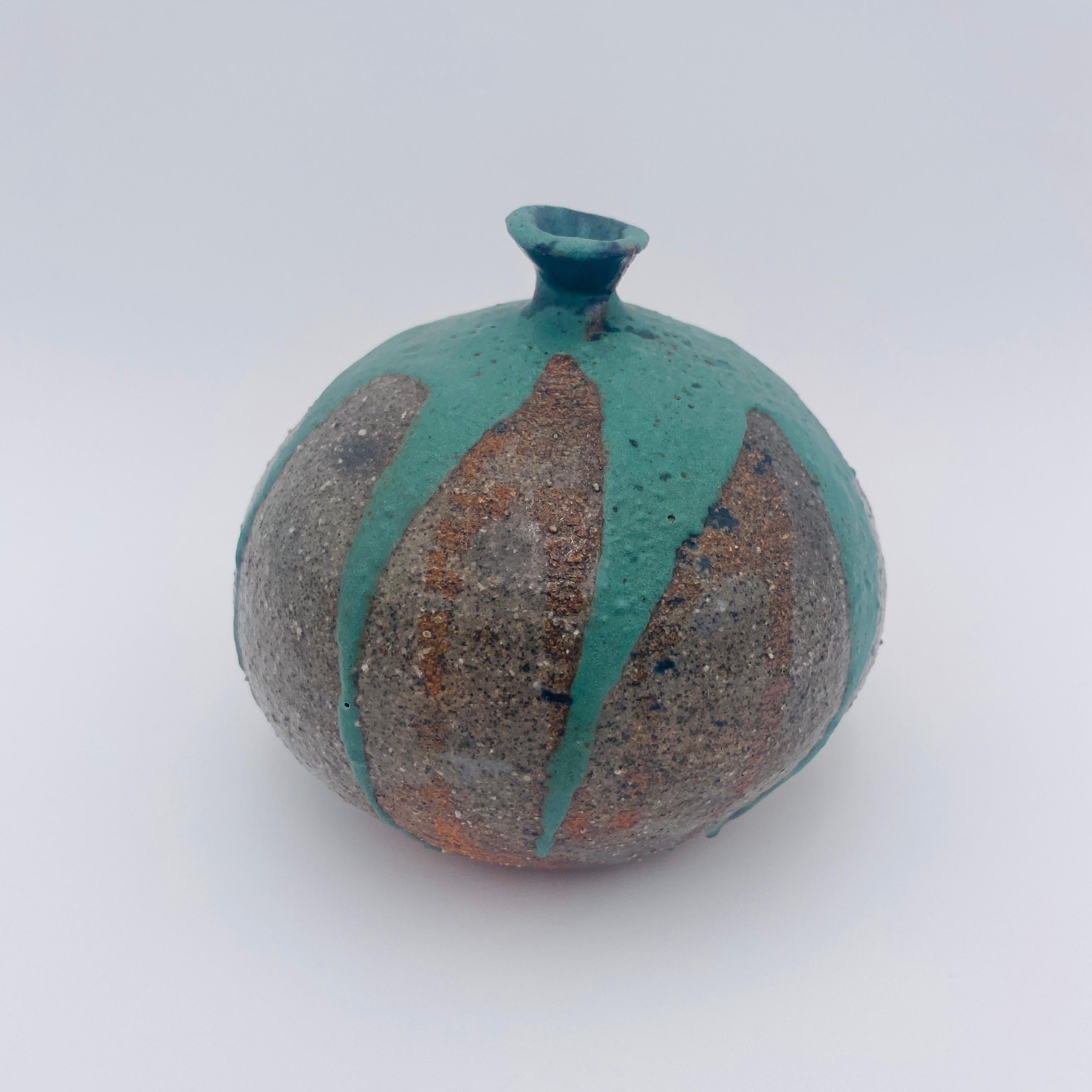 Mid-Century Modern Mid Century Vase California Studio Pottery Weed Pot Signed Molen For Sale