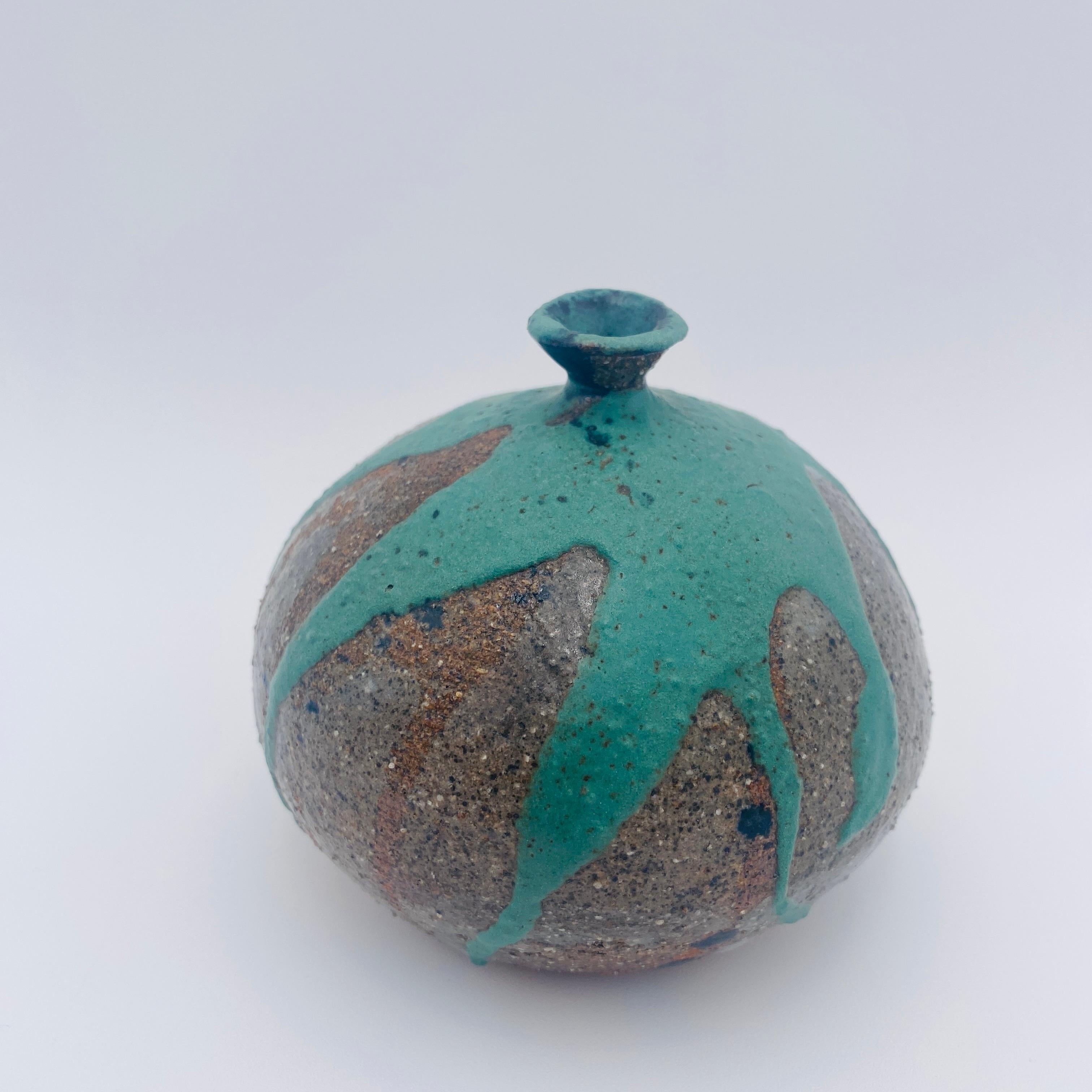 Mid Century Vase California Studio Pottery Weed Pot Signed Molen In Good Condition For Sale In San Juan Capistrano, CA