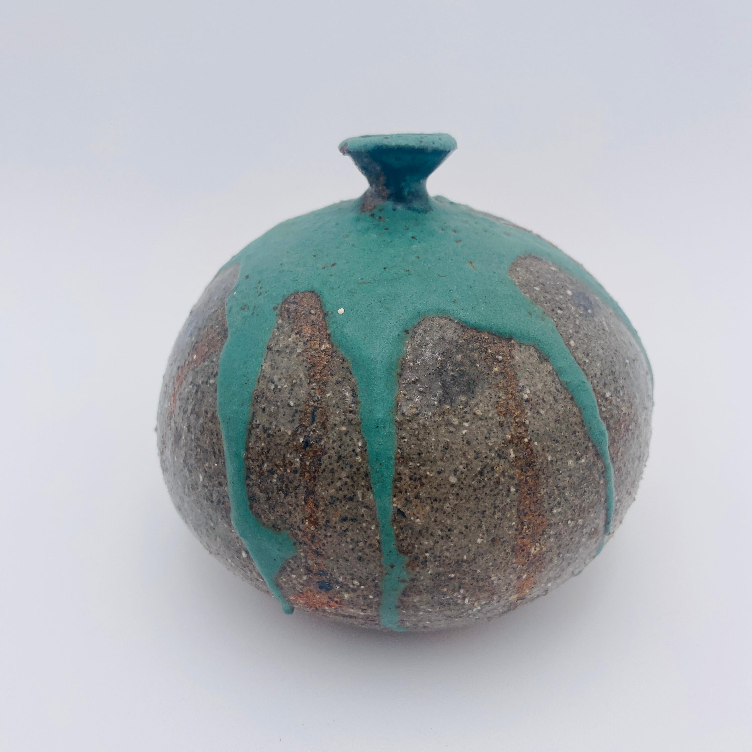 Ceramic Mid Century Vase California Studio Pottery Weed Pot Signed Molen For Sale