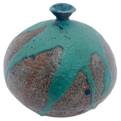 Mid Century Vase California Studio Pottery Weed Pot Signed Molen