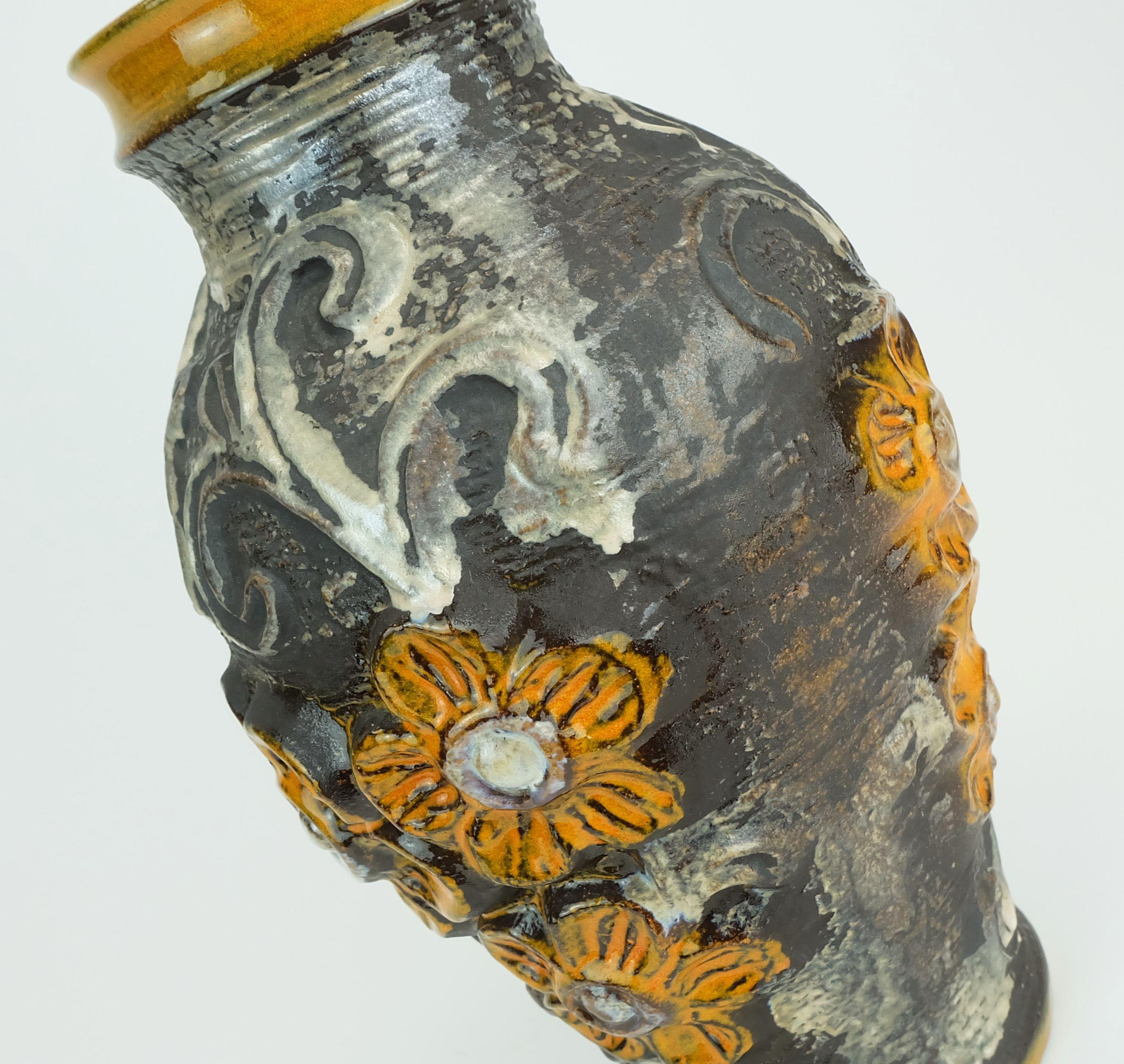 Mid-Century moderno Vaso della metà del secolo carstens modello 7161-30 fiore a rilievo in vendita