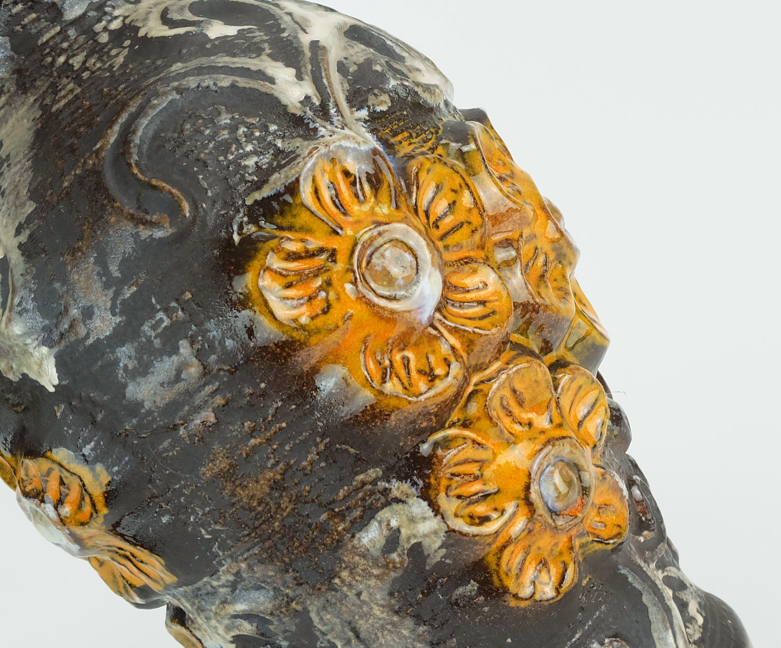 Tedesco Vaso della metà del secolo carstens modello 7161-30 fiore a rilievo in vendita