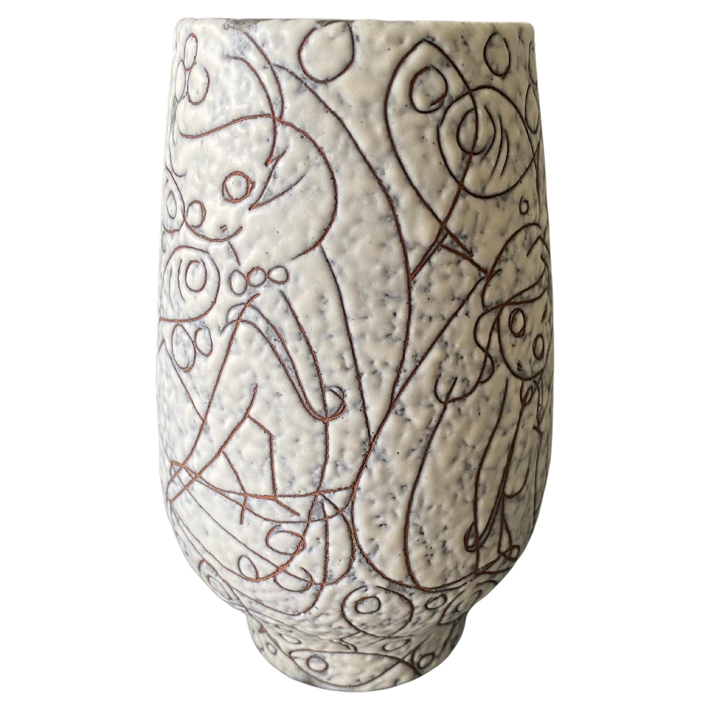 Deko-Vase aus der Mitte des Jahrhunderts Filigran von Adele Bolz für Ruscha Keramik im Angebot