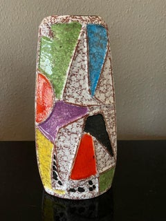 Jarrón decorativo moderno de mediados de siglo Ravenna de Bodo Mans para Bay Keramik