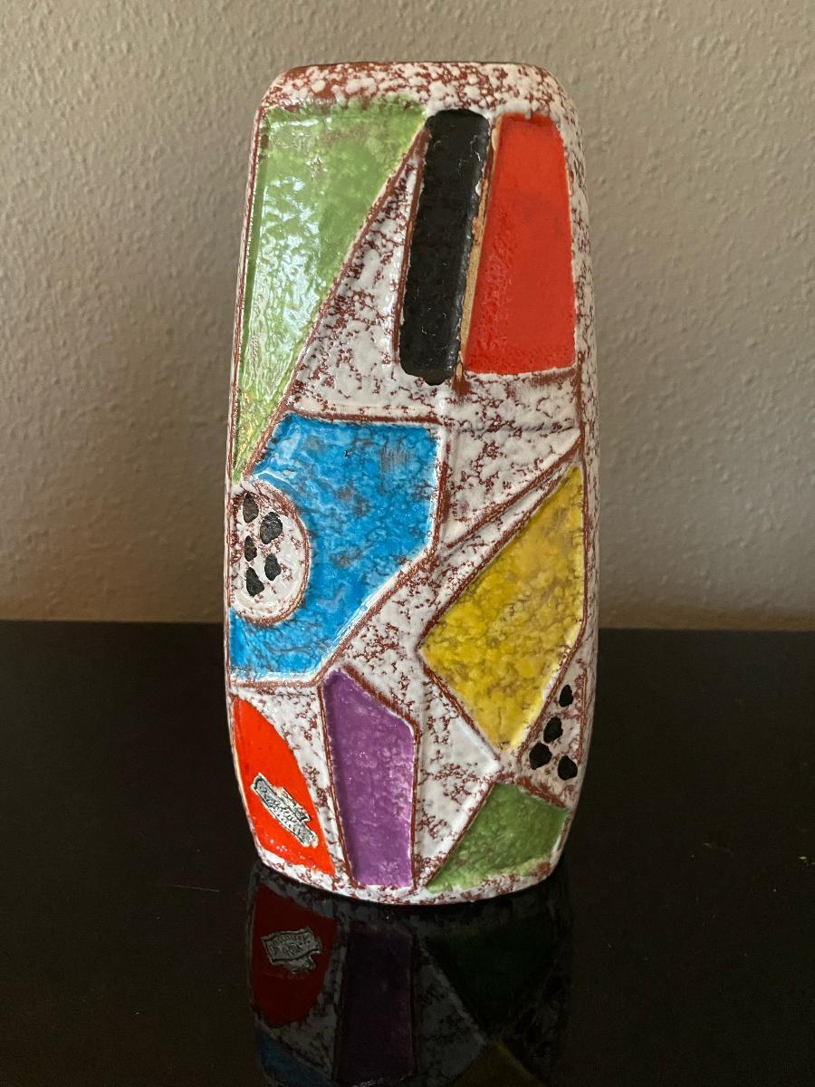 Moderne Vase-Dekor Ravenna aus der Mitte des Jahrhunderts von Bodo Mans für Bay Keramik im Angebot 1