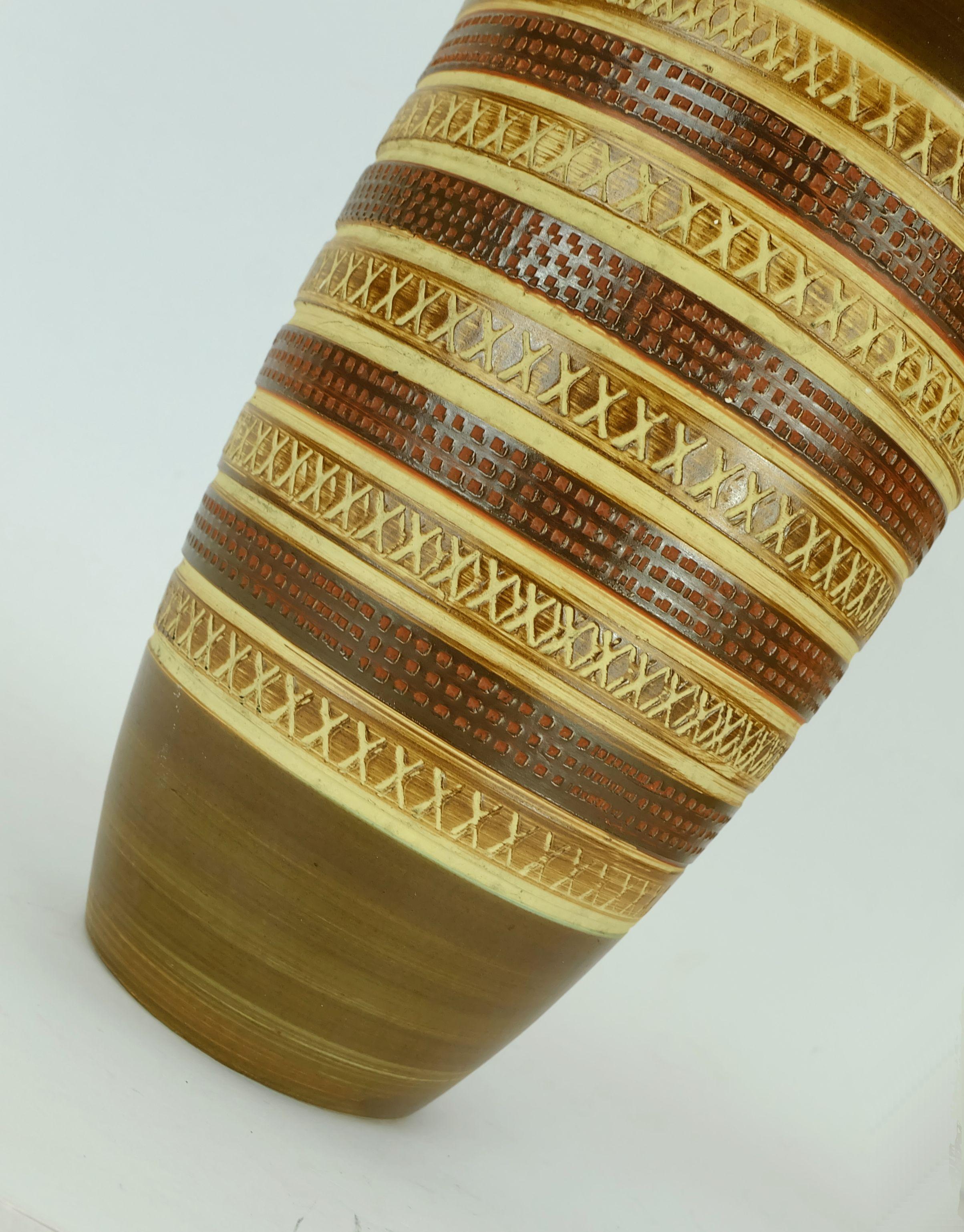 Mid-Century moderno VASO di metà secolo duemler & breiden modello 166 30 sgraffito 1950s in vendita