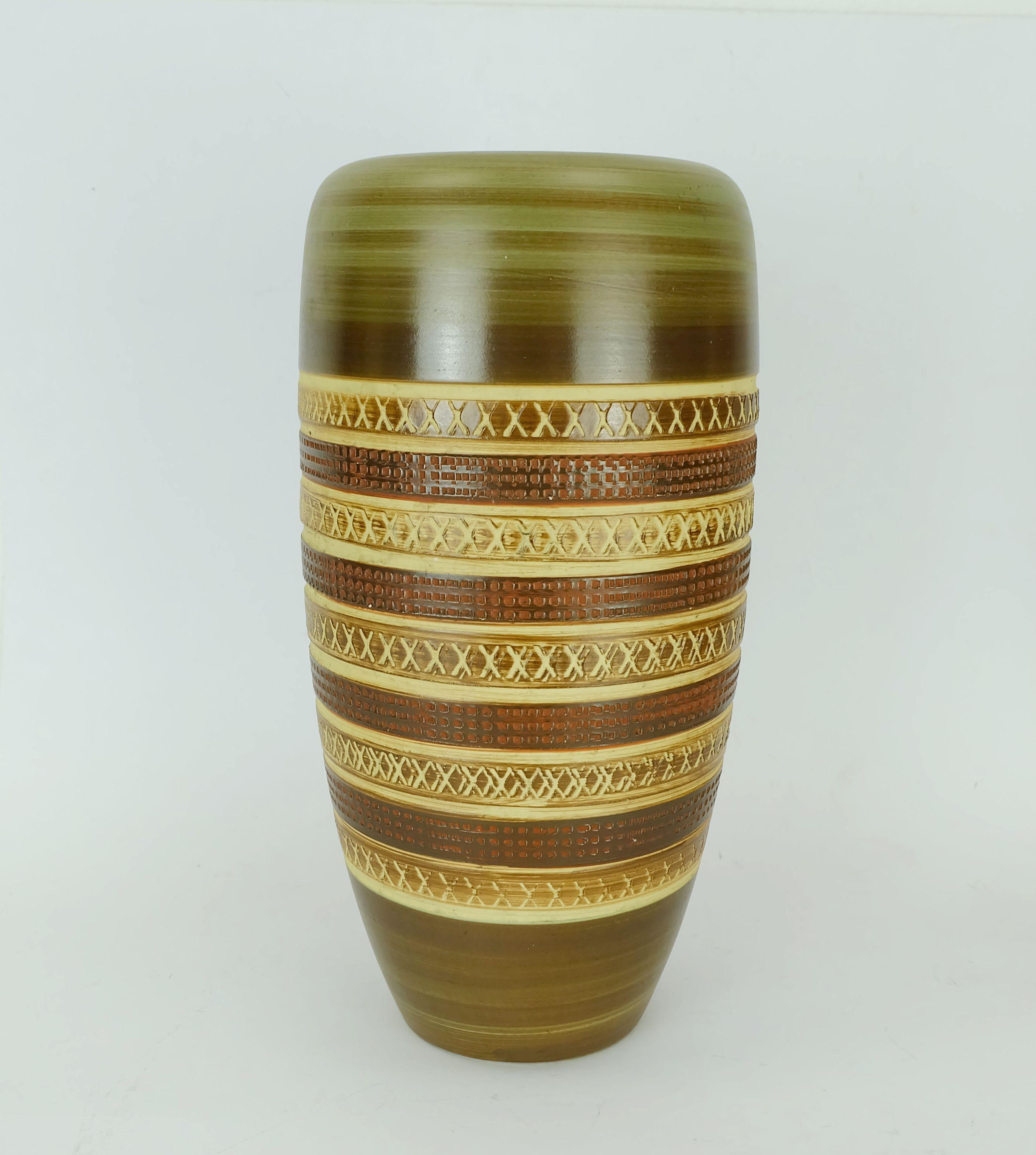 Metà XX secolo VASO di metà secolo duemler & breiden modello 166 30 sgraffito 1950s in vendita