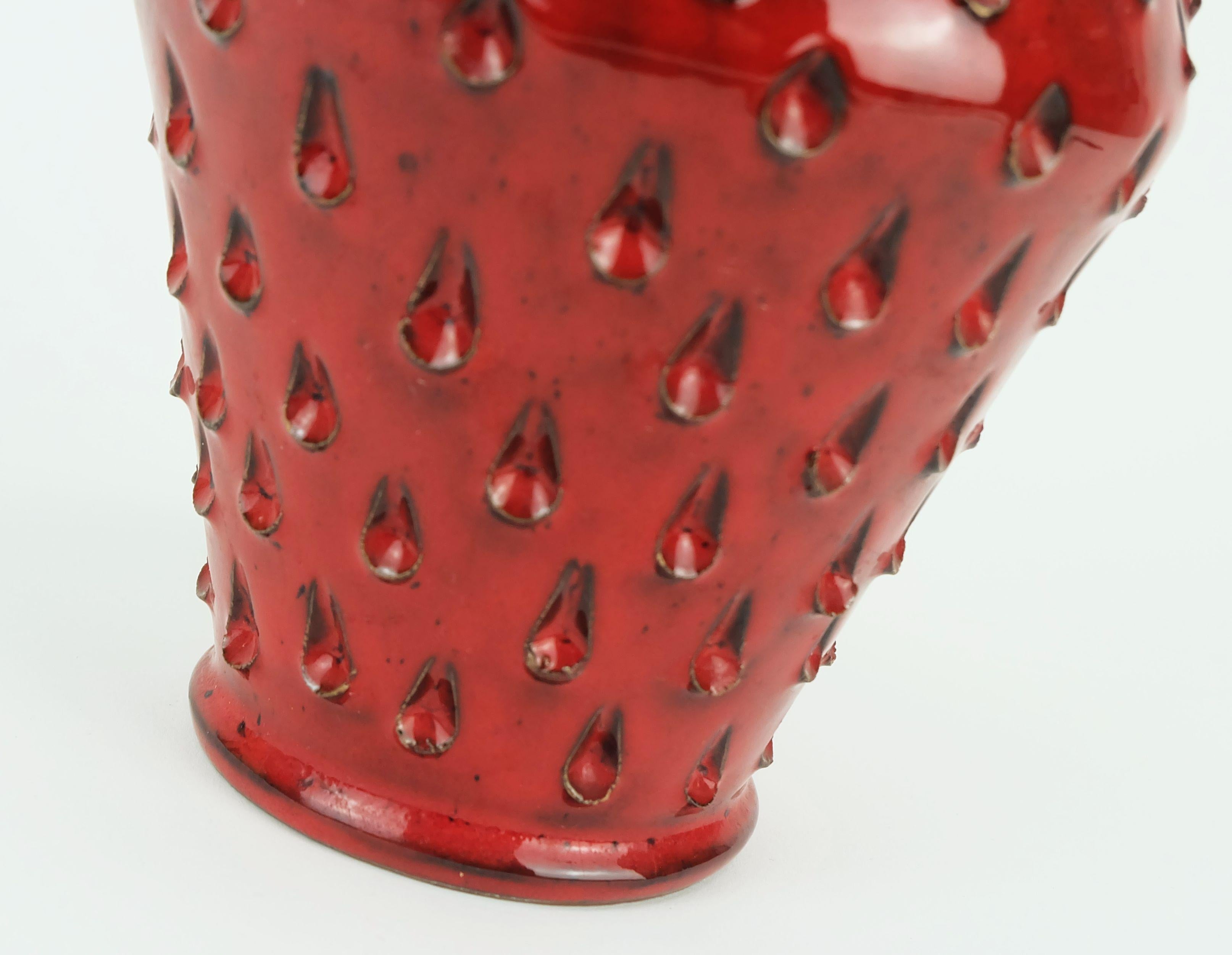 VASO metà secolo Fratelli Fanciullacci fragola sgraffito 1960s 1970s In condizioni buone in vendita a Mannheim, DE