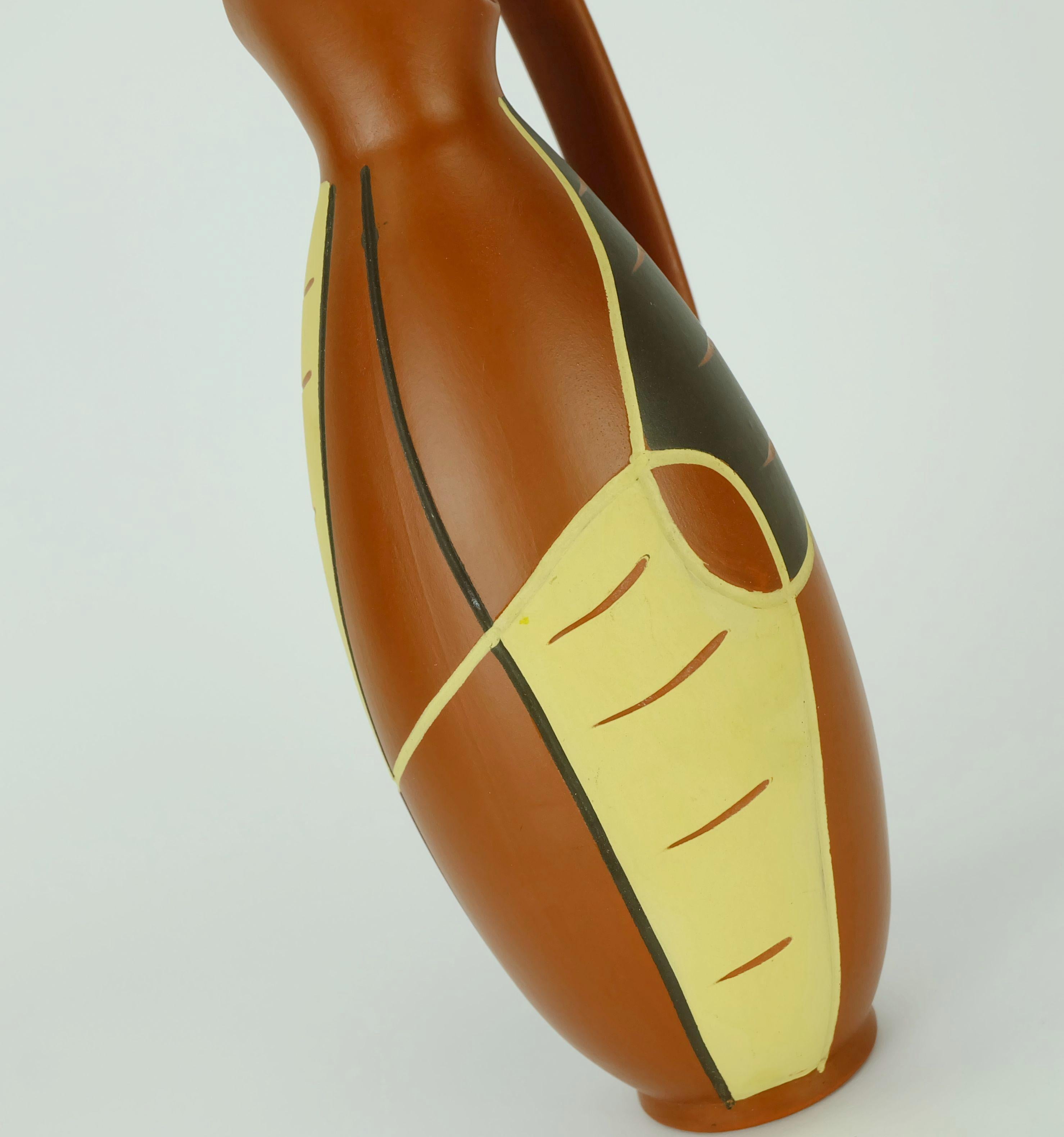 Vaso di metà secolo sawa keramik 1950 forma organica e decoro modello 320-20 In condizioni buone in vendita a Mannheim, DE