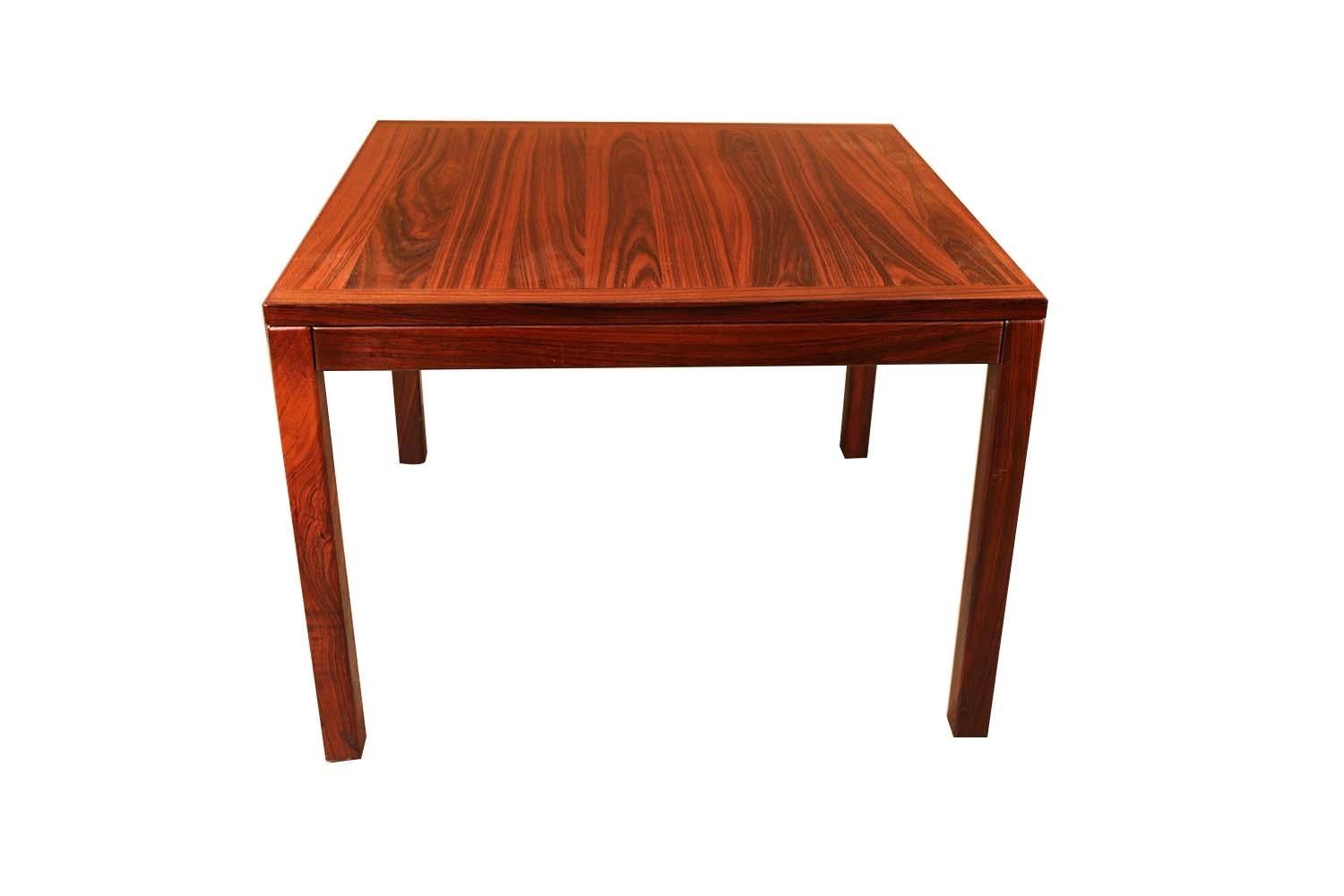 Veneer Midcentury Vejle Stole Mobelfabrik Danish Rosewood Side Table  For Sale