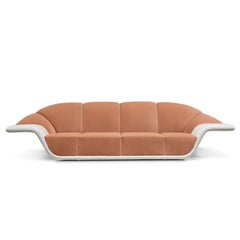 Mid-Century Velvet Klaude Sofa by Karim Rashid