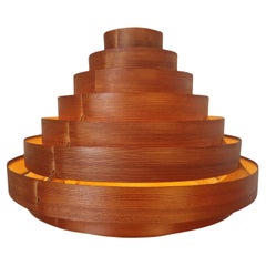 Mid-Century Veneer Pendant, Hans-Agne Jakobsson, Denmark, 1960s