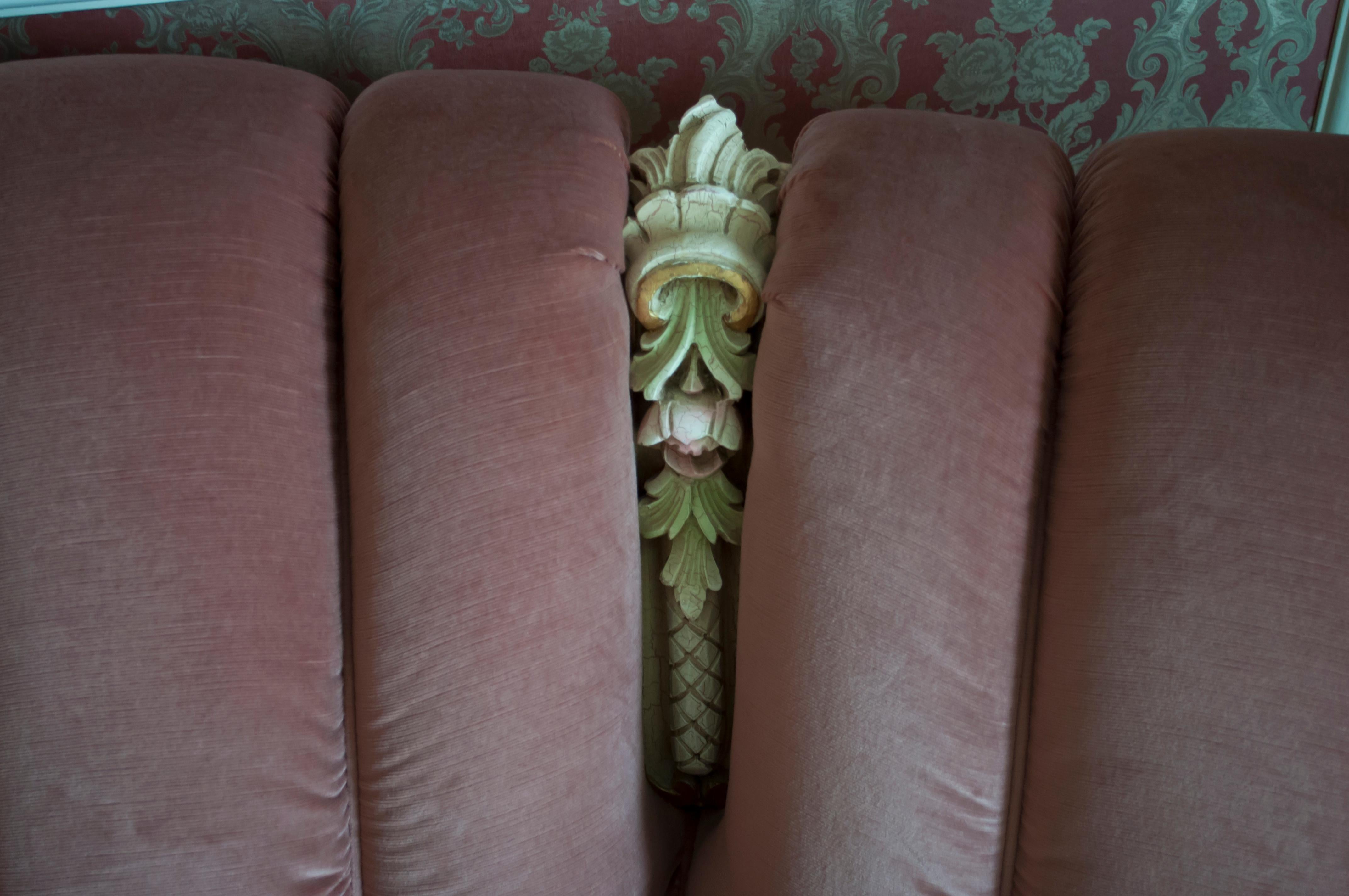 Venezianisches Sofa aus ausgefallenem Samt im Barockstil und zwei Sessel von Silik, 1960er Jahre im Zustand „Gut“ im Angebot in Puglia, Puglia