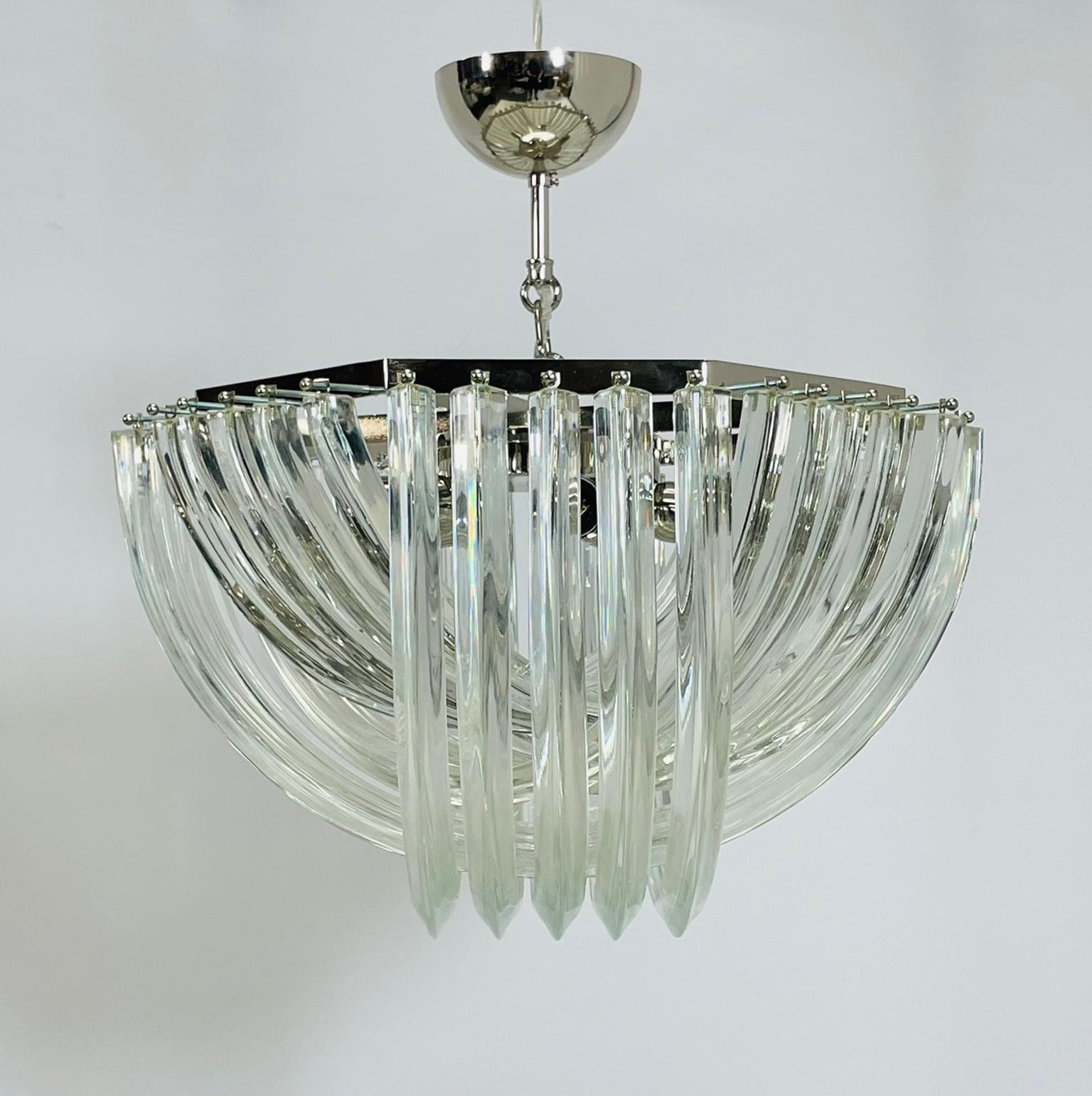 Araña de cristal veneciano de mediados de siglo de Carlo Nason para Mazzega en venta 2