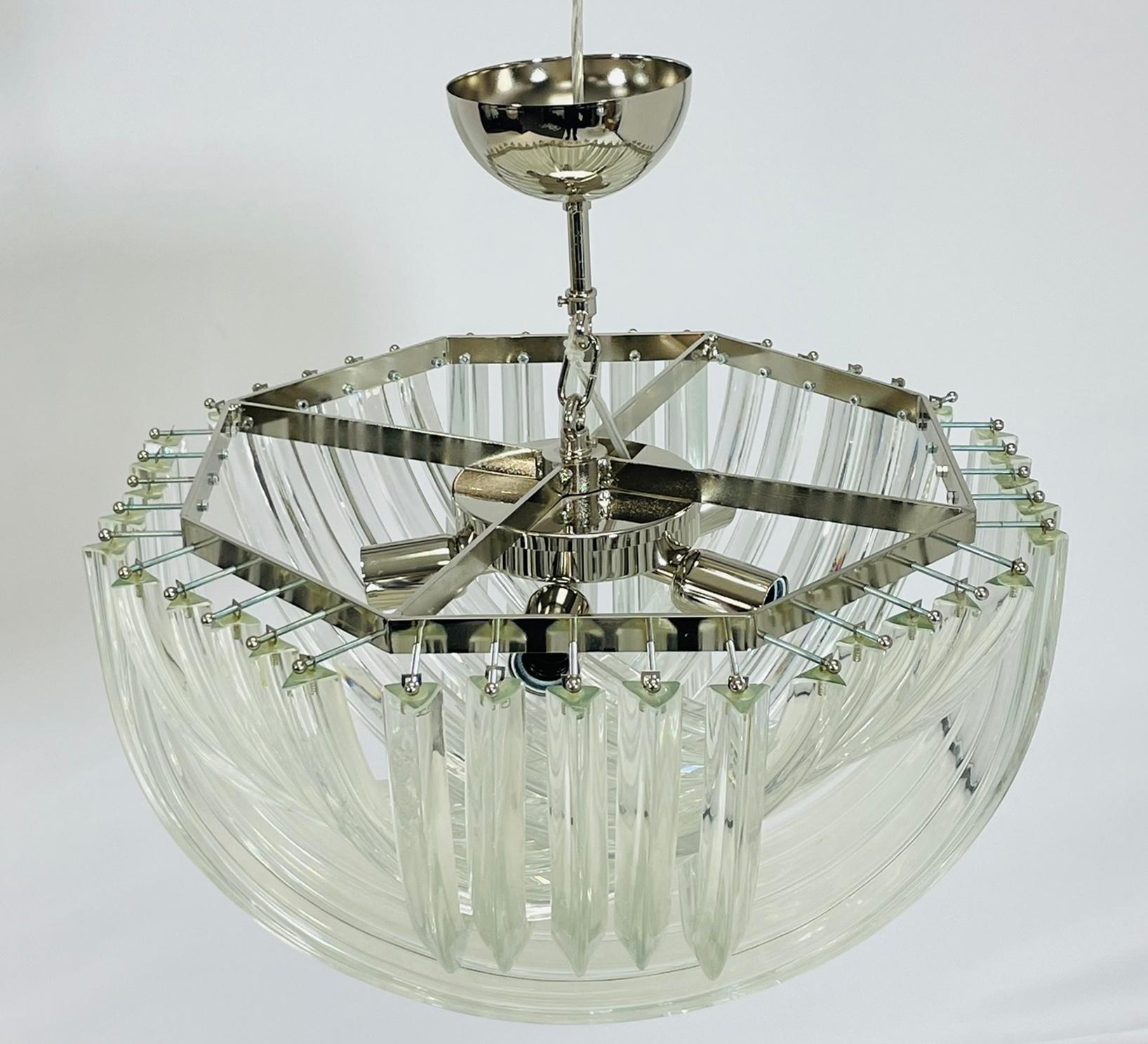 Araña de cristal veneciano de mediados de siglo de Carlo Nason para Mazzega en Bueno estado para la venta en Los Angeles, CA