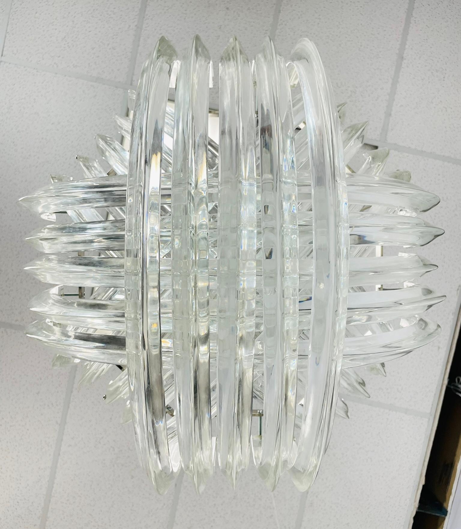 Araña de cristal veneciano de mediados de siglo de Carlo Nason para Mazzega Cristal de Murano en venta