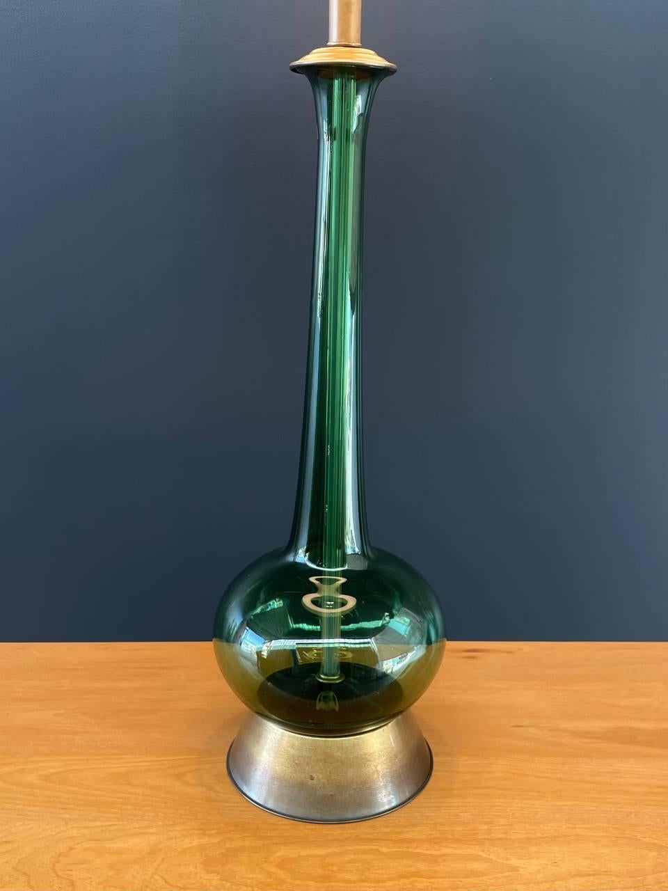 Mid-20th Century Mid-Century Venetian Glass Table Lamp with Original Blown Glass Finial